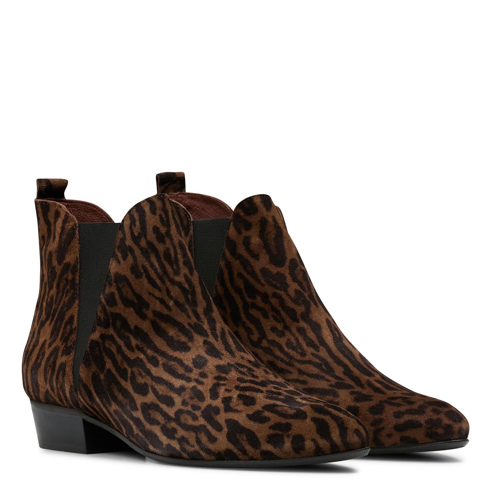 Bottines en cuir velours imprimé ANONYMOUS COPENHAGEN Marron