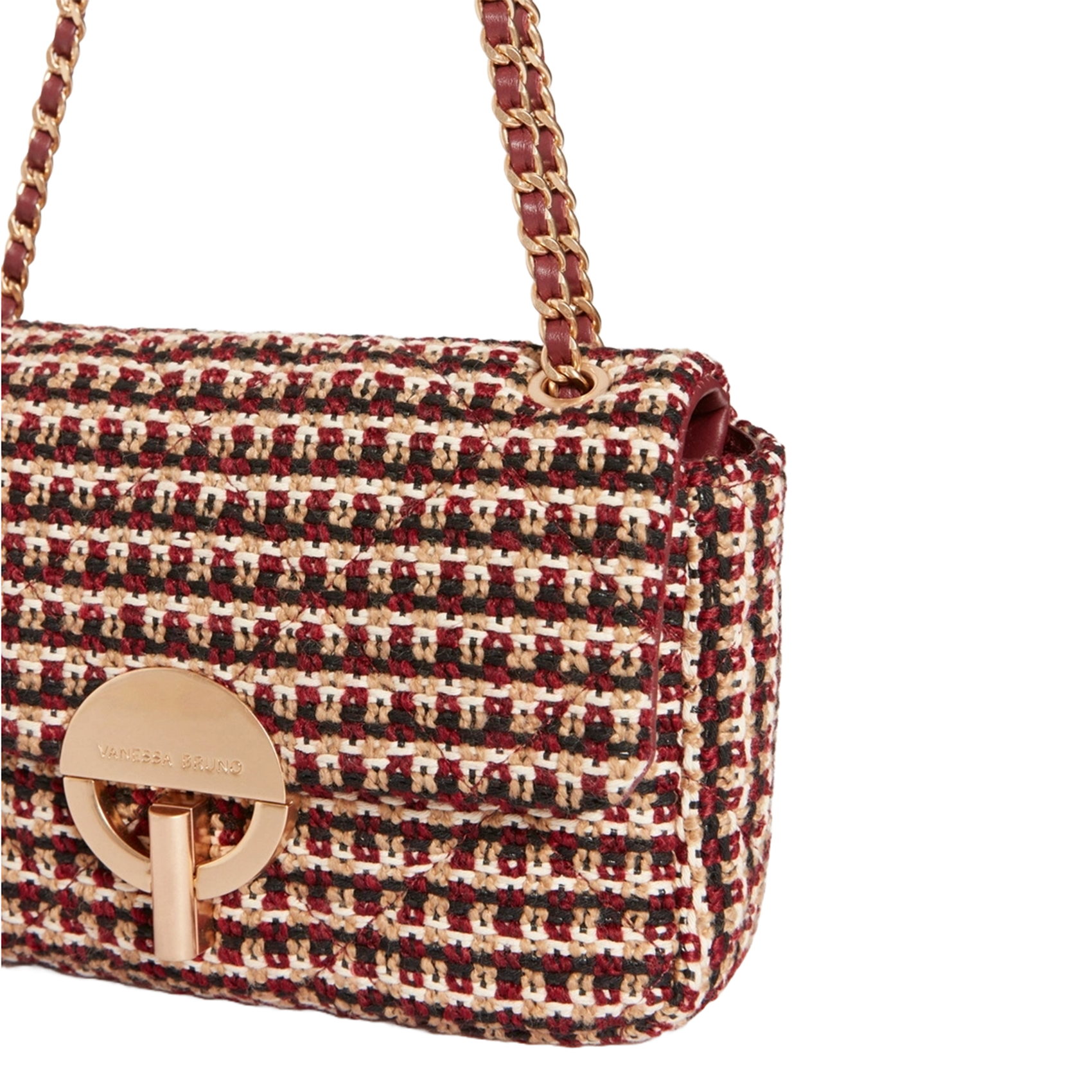 Schoudertas met klep en patroon VANESSA BRUNO Rood