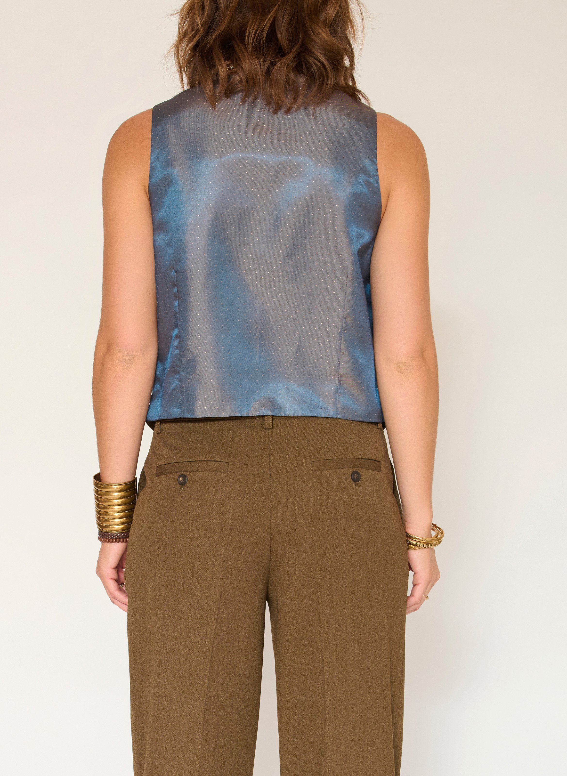 Gilet col V  MKT Kaki