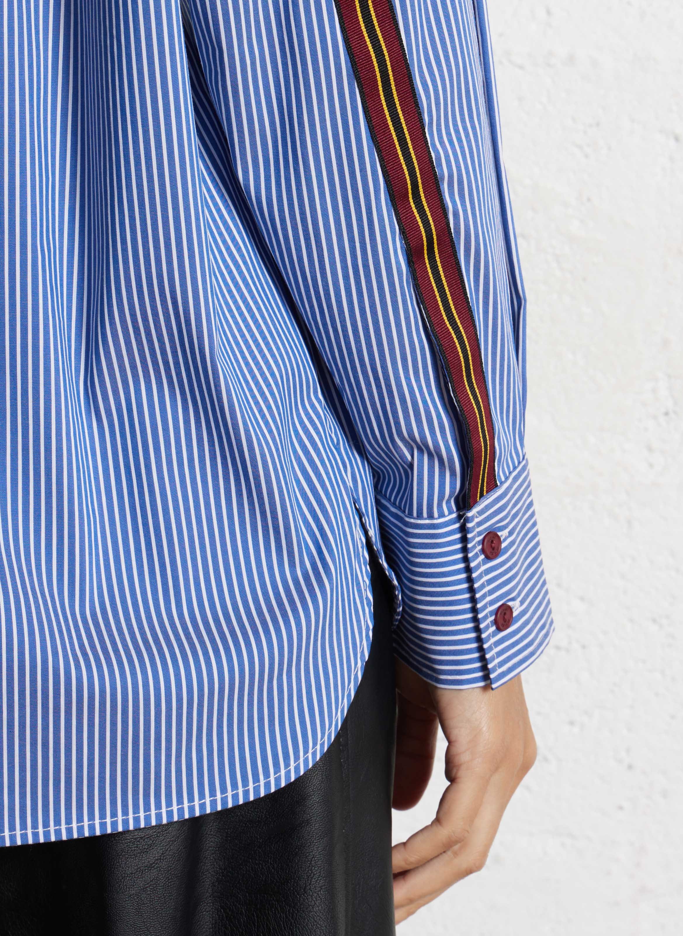 Chemise oversize col classique en coton mélangé PLEASE Bleu