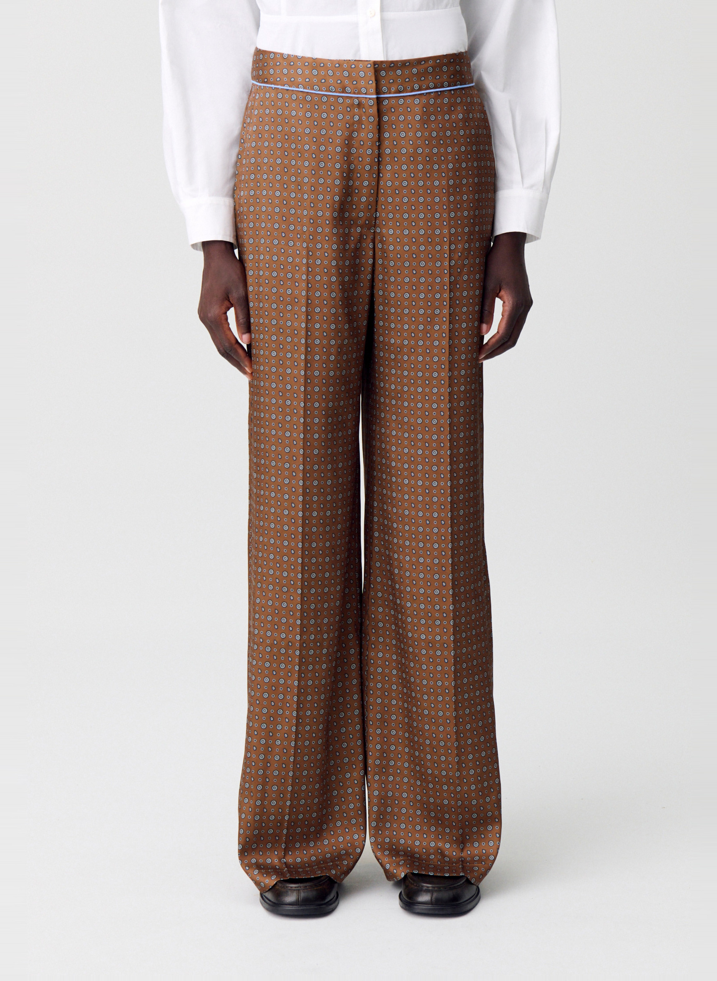 Flared printed pants CLAUDIE PIERLOT Brown
