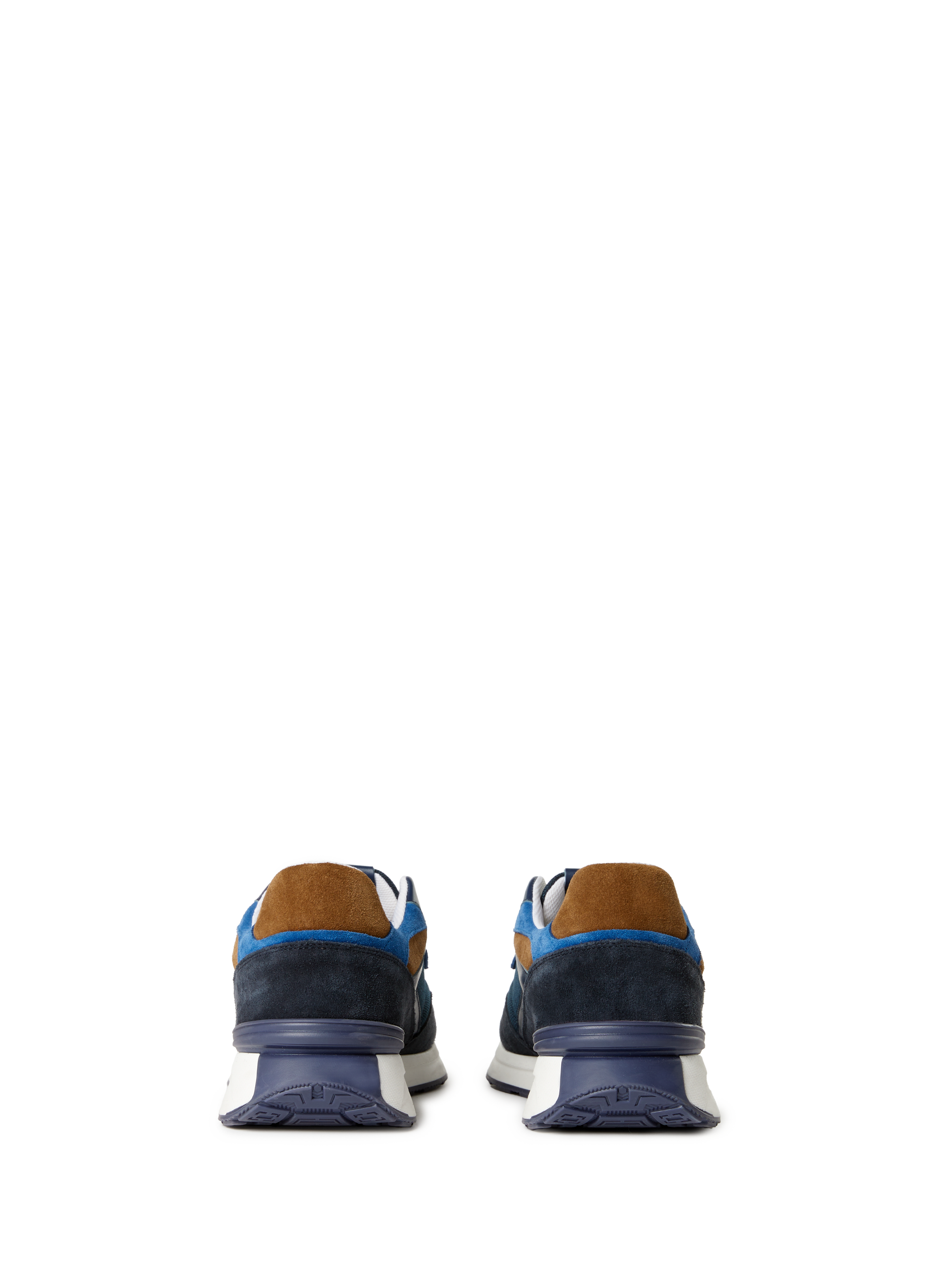 Low-top dual-material sneakers SAISON 1865 Blue