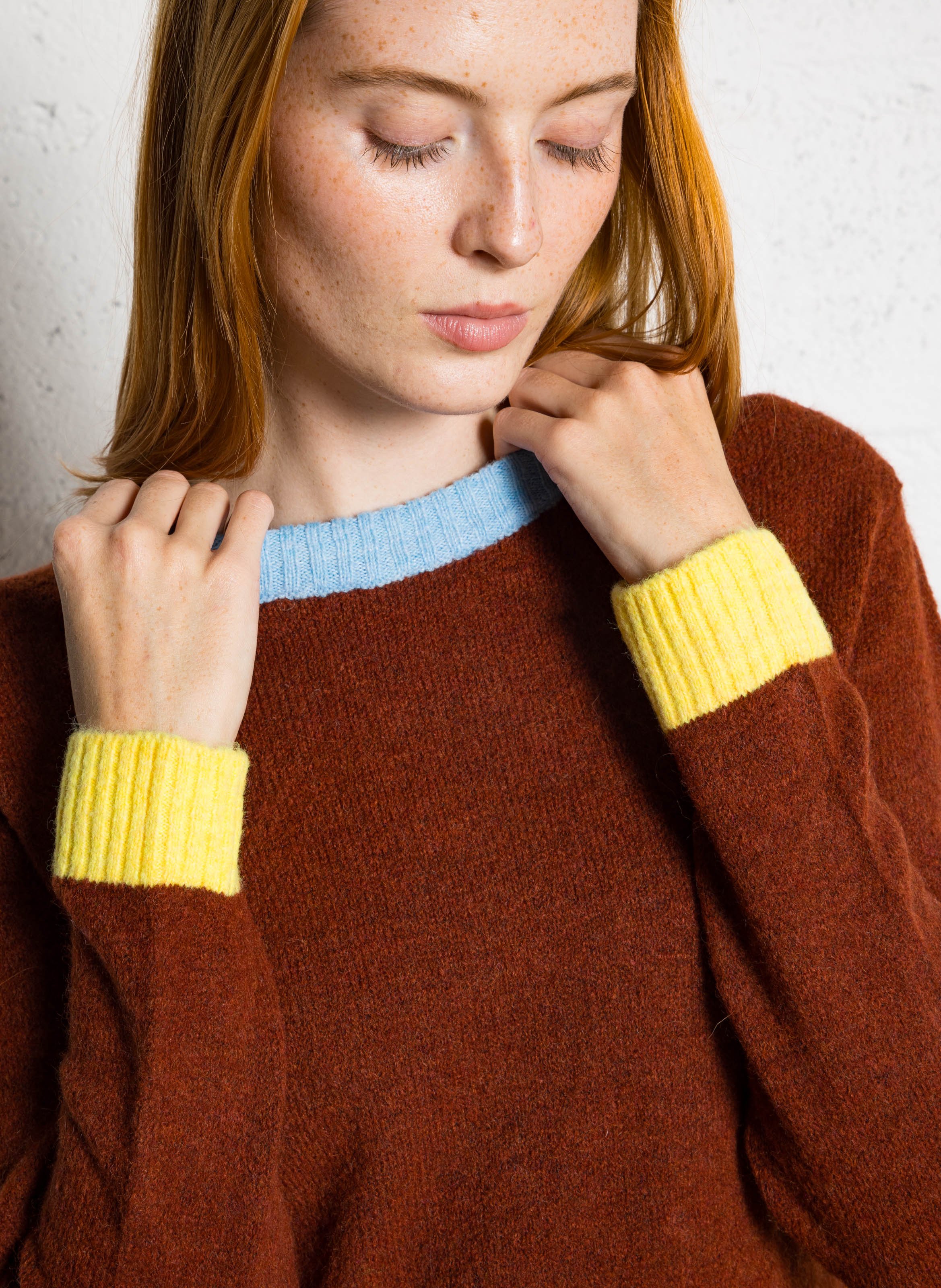 Pull droit col rond DR BLOOM Violet