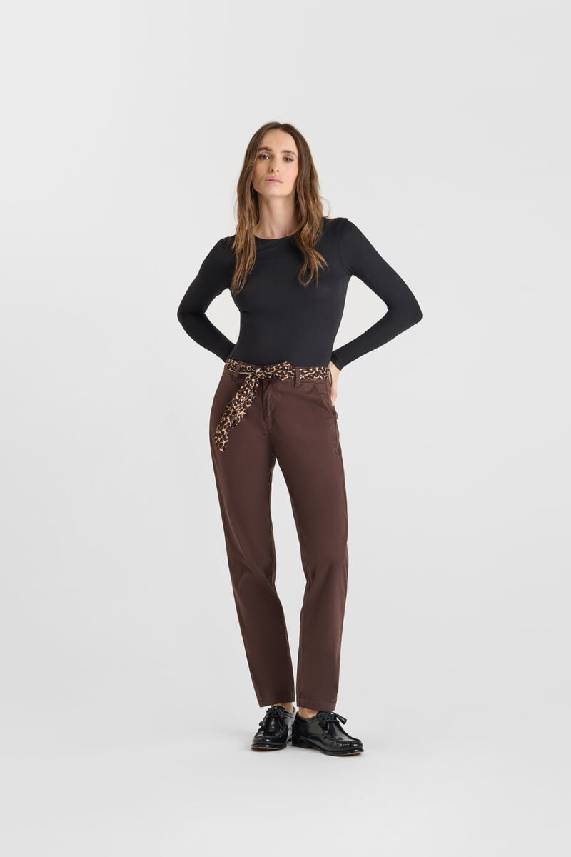 Carrot trousers LE TEMPS DES CERISES Brown