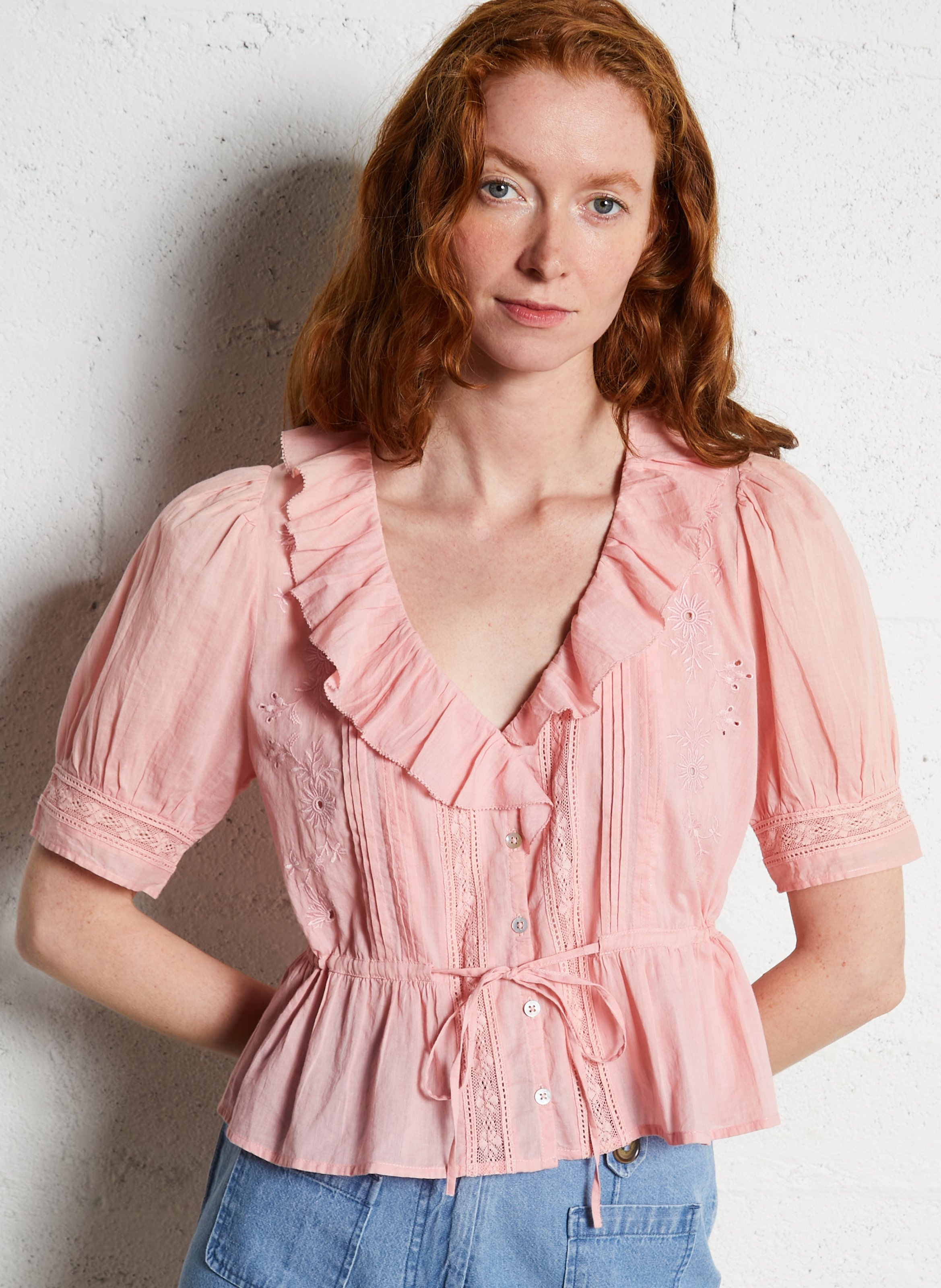 Ronde hals top van biologisch katoen EMILE ET IDA