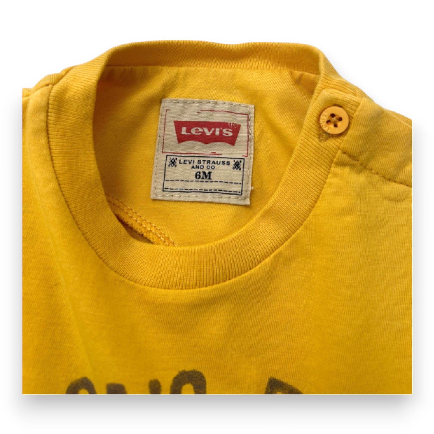 Yellow baby T-shirt - 6 months LEVI'S - Seconde main Yellow