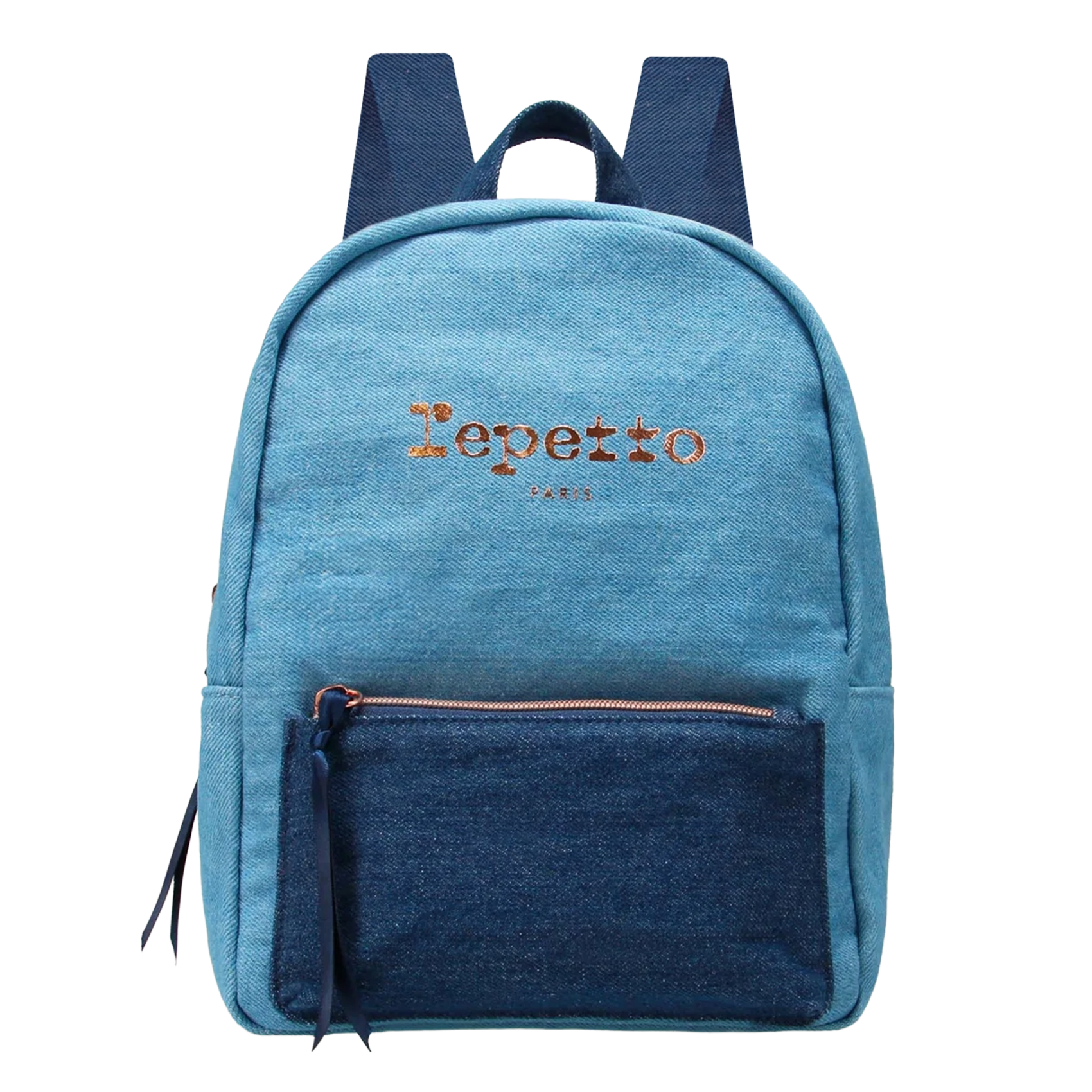 Denim backpack REPETTO Blue