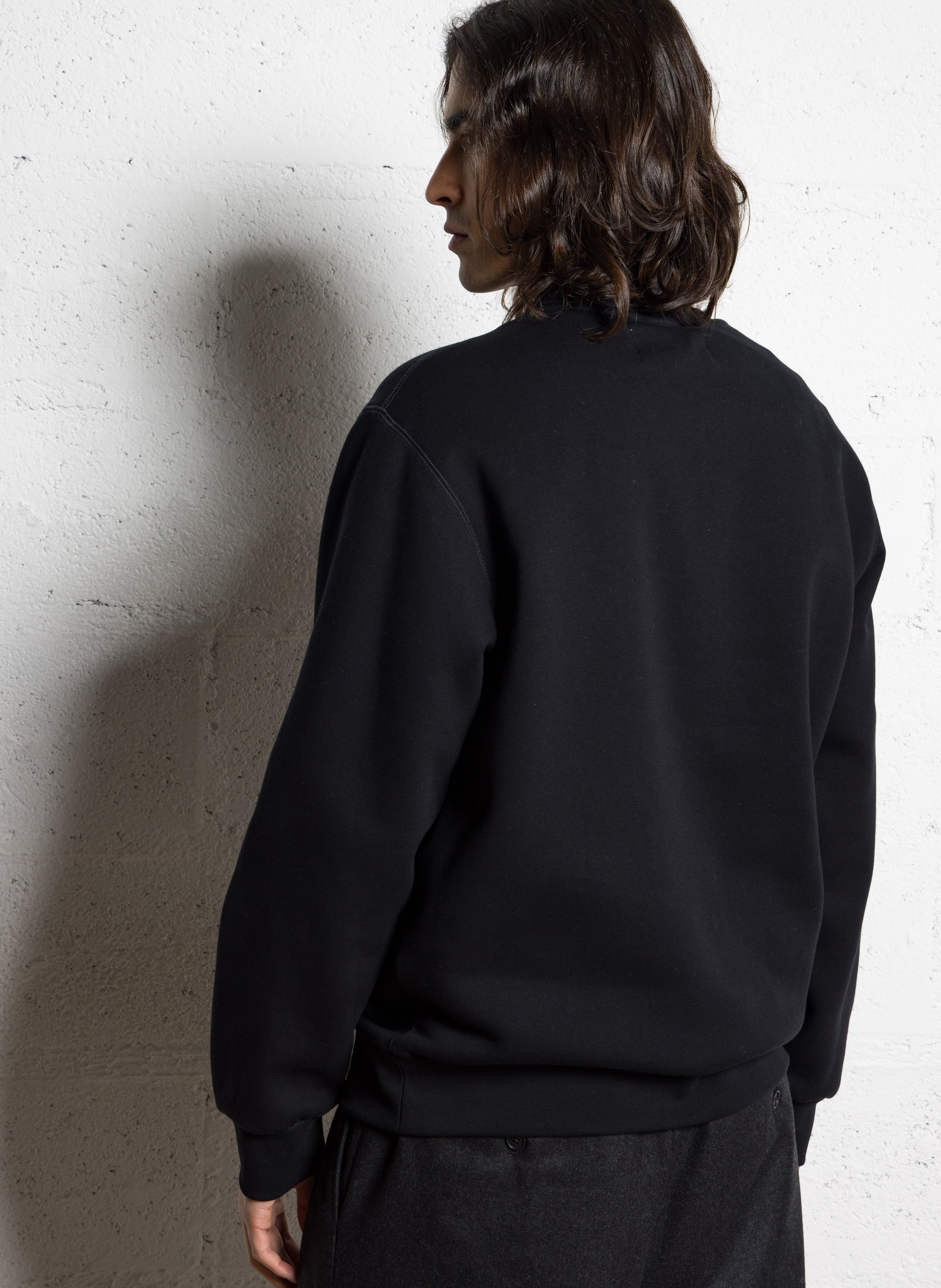Sweat oversize col rond en coton mélangé CHEVIGNON Noir
