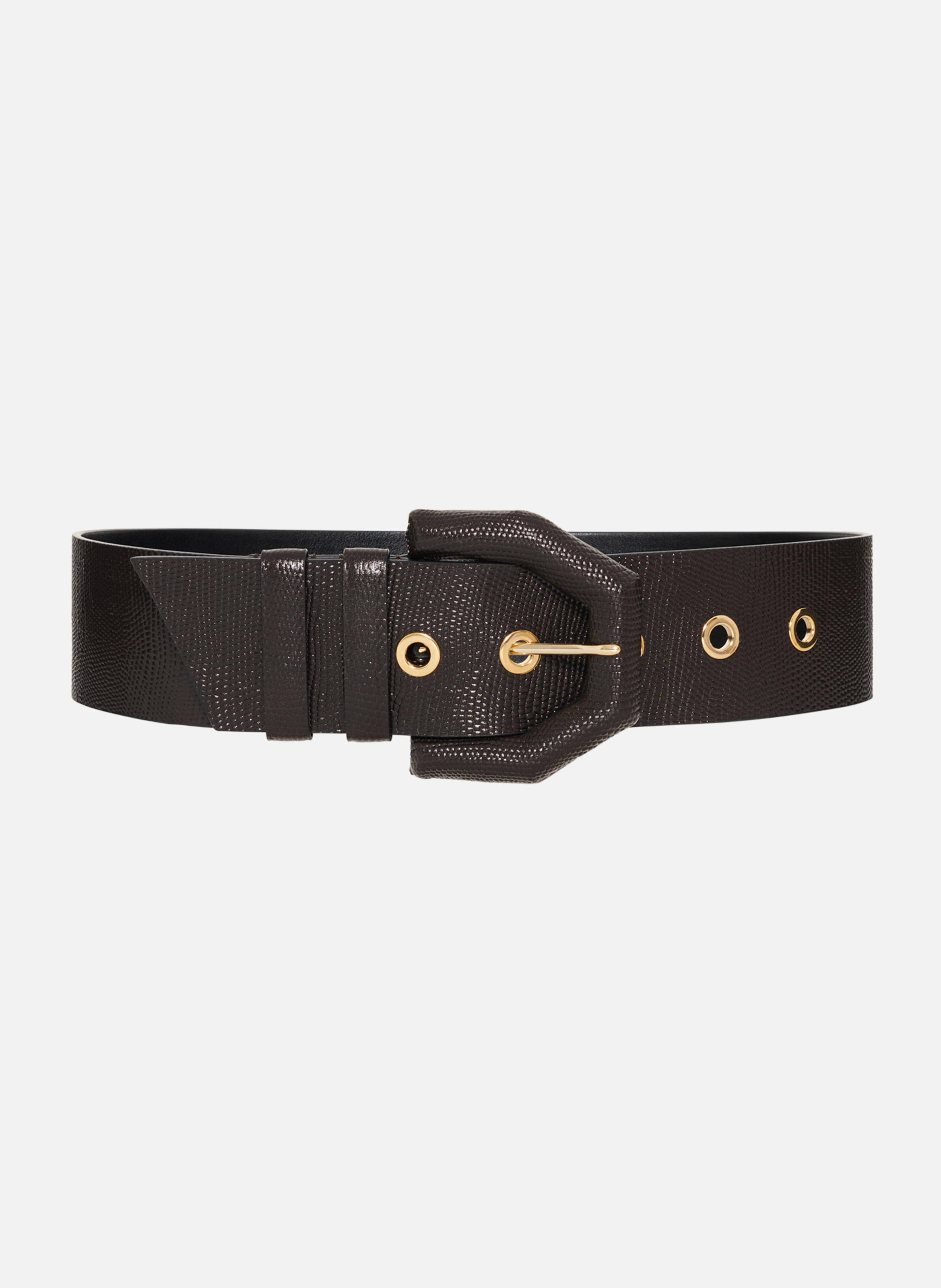 Bluestar wide leather belt THE KOOPLES Brown