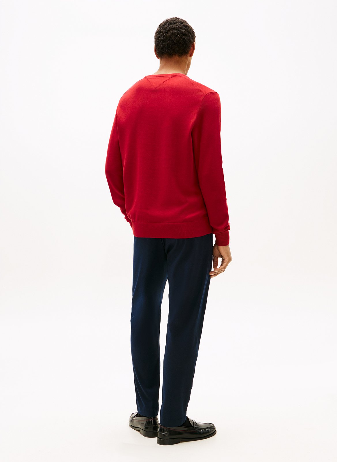 Katoenen tricottrui met ronde hals en fantasieprint Rood