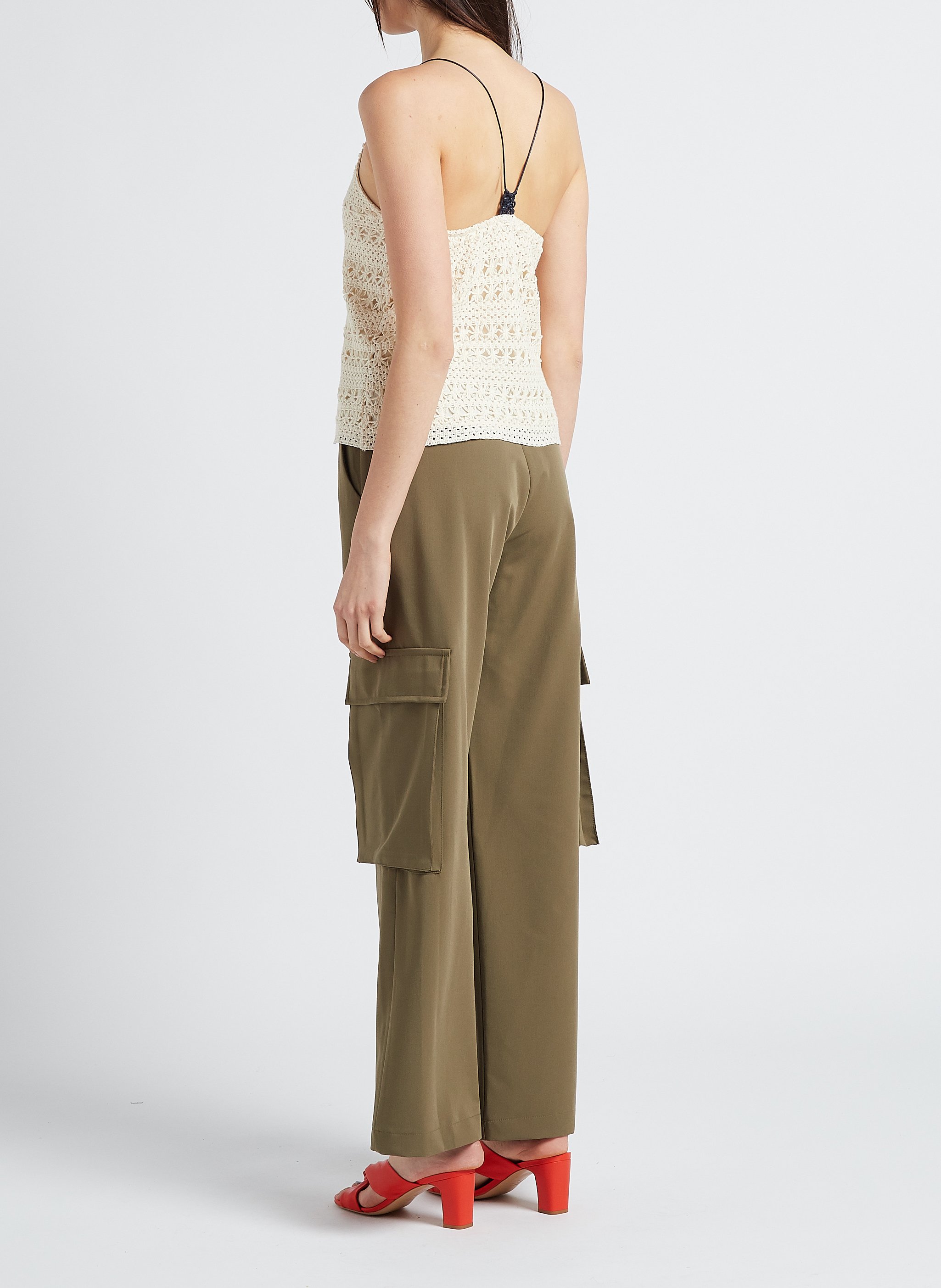 Weite Hose mit Cargotaschen IMPERIAL Khaki