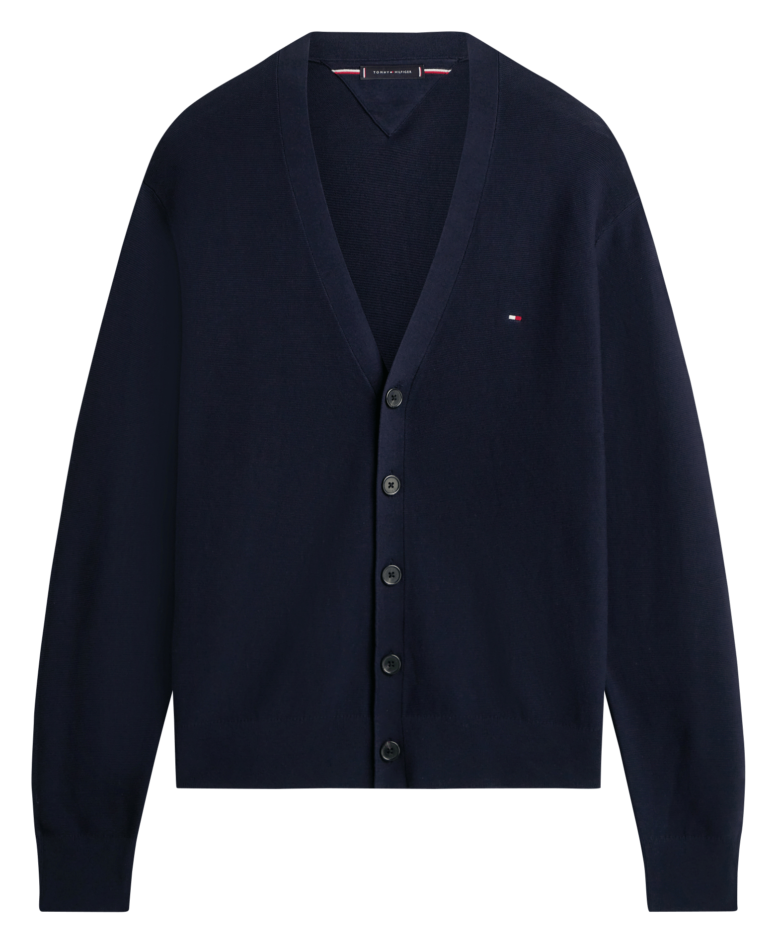 Cardigan droit boutonné uni TOMMY HILFIGER Bleu