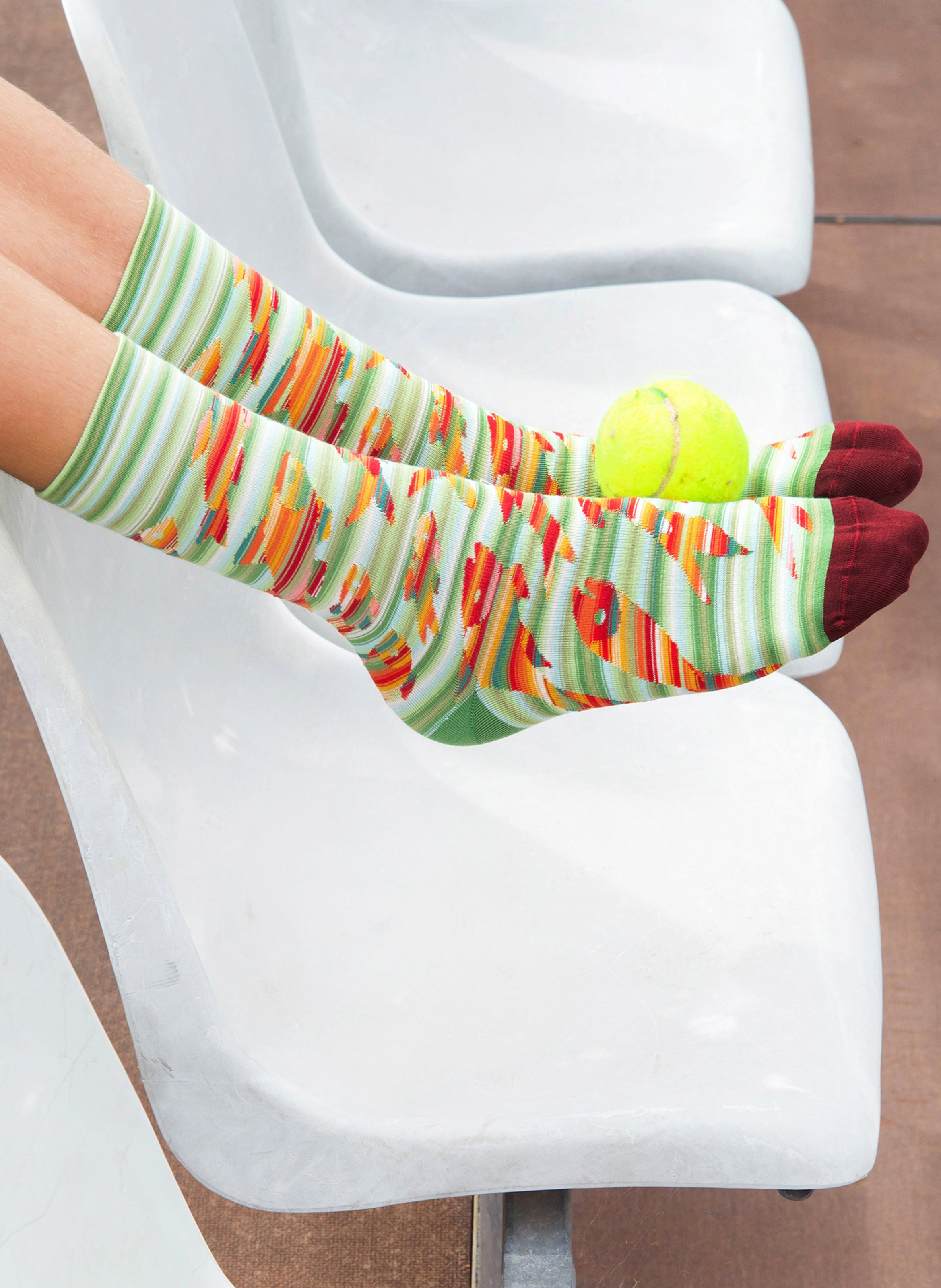 Gestreepte sokken met vismotieven van gemengd katoen BONNE MAISON Veelkleurig