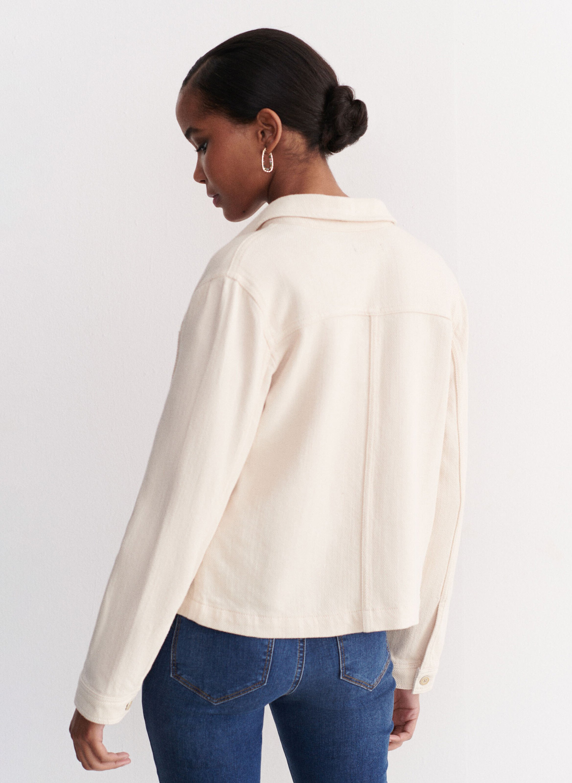 Gerade geschnittene Cropped-Jacke CAROLL Weiss