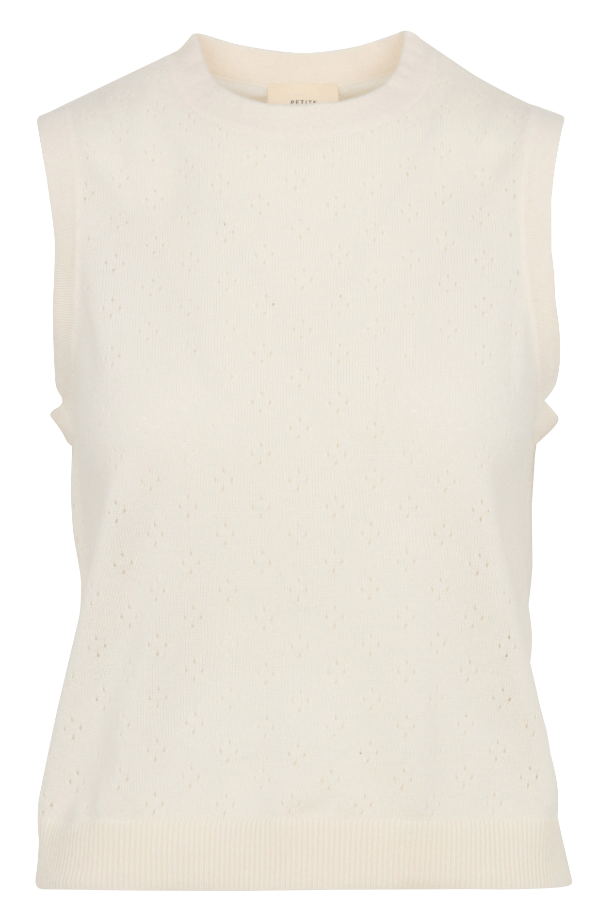 Pull droit col rond en laine et cachemire PETITE MENDIGOTE Beige