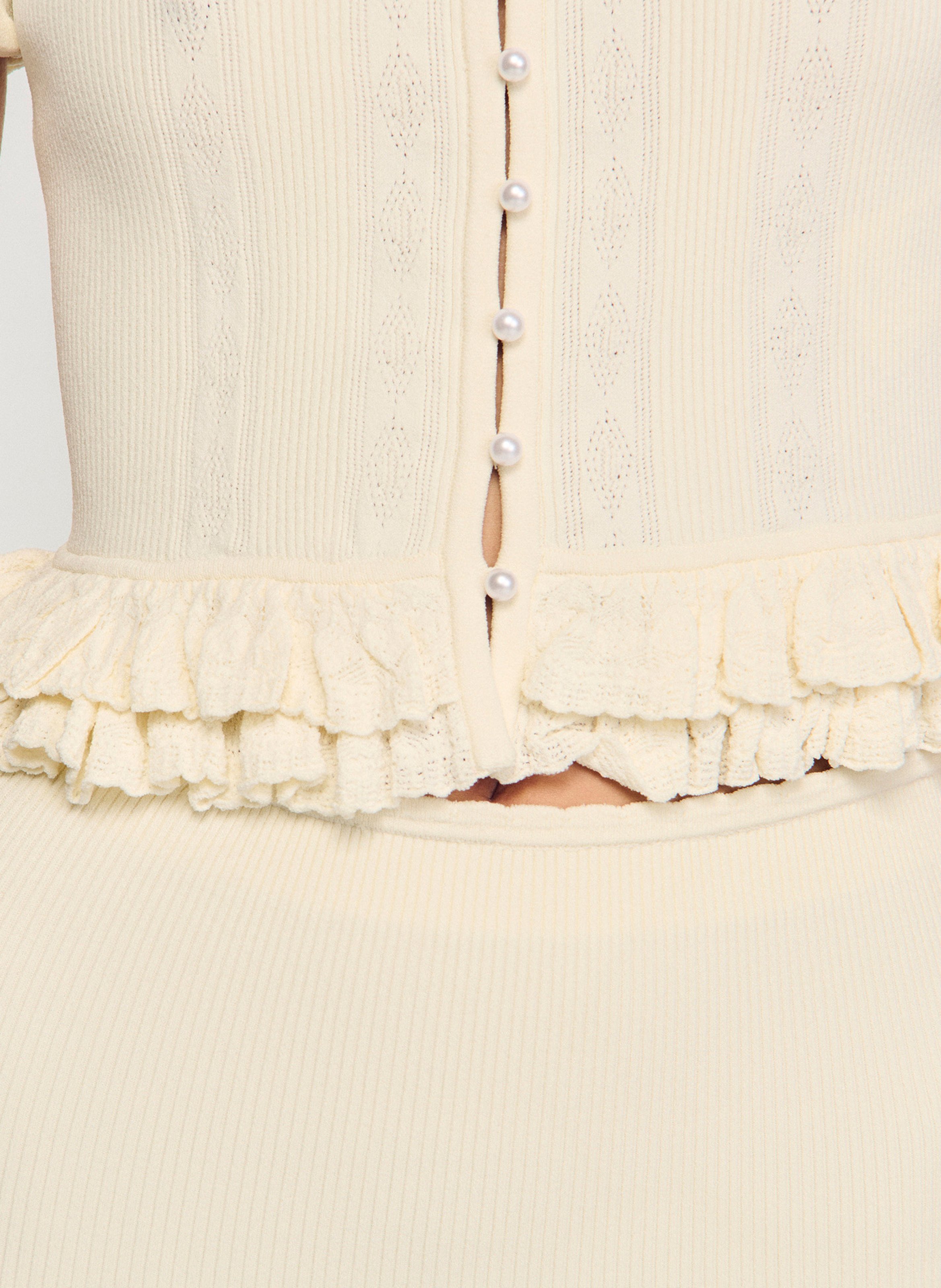 Top col rond  SANDRO Beige