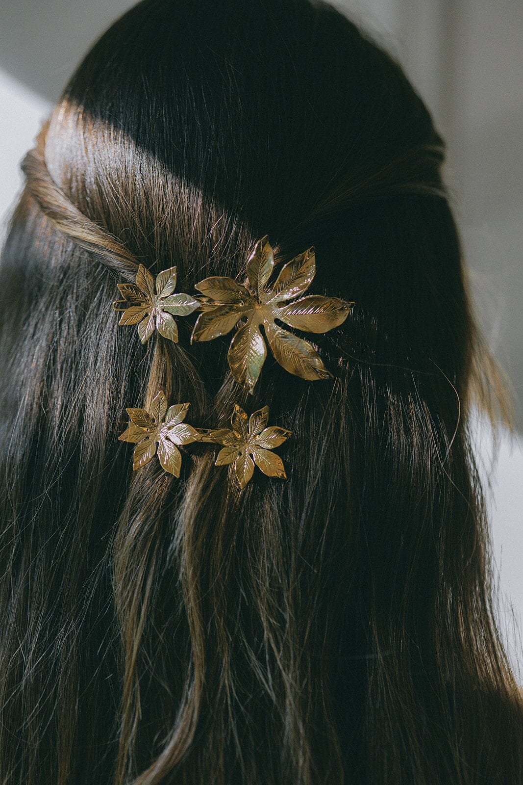 HESPÉRIS - fine gold-plated flower hair slide MONSIEUR SIMONE Golden