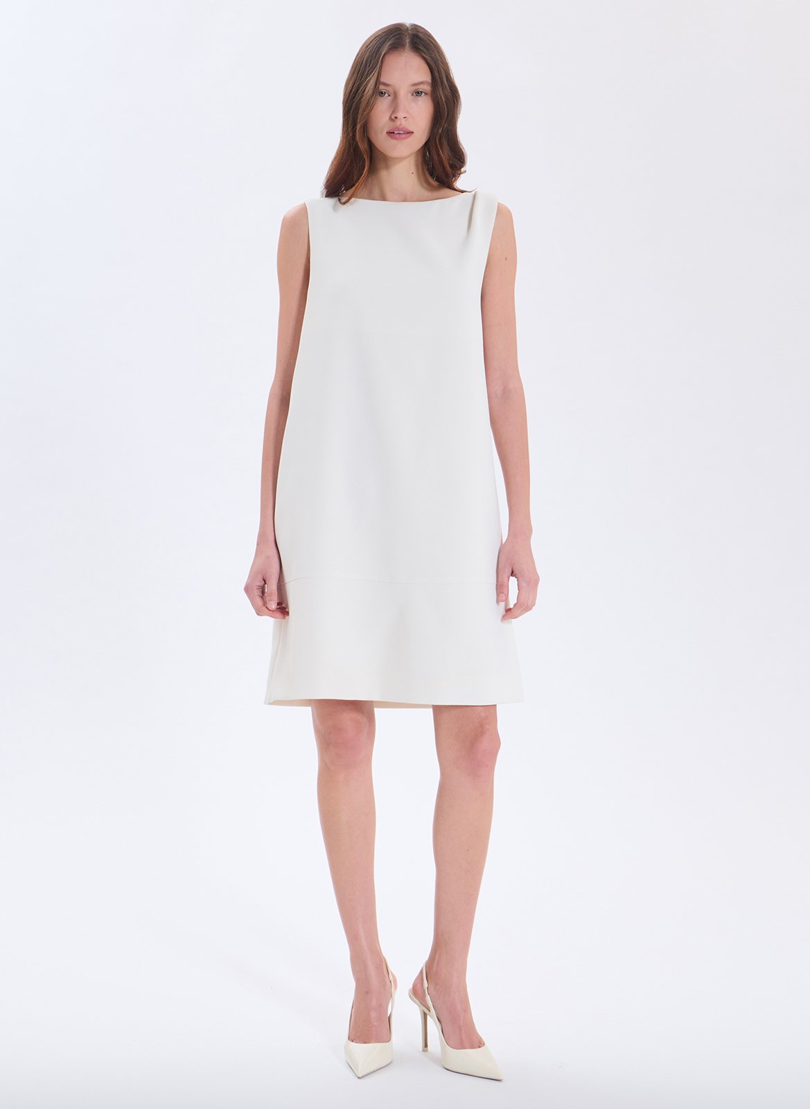 Robe courte col rond  ZAPA Blanc