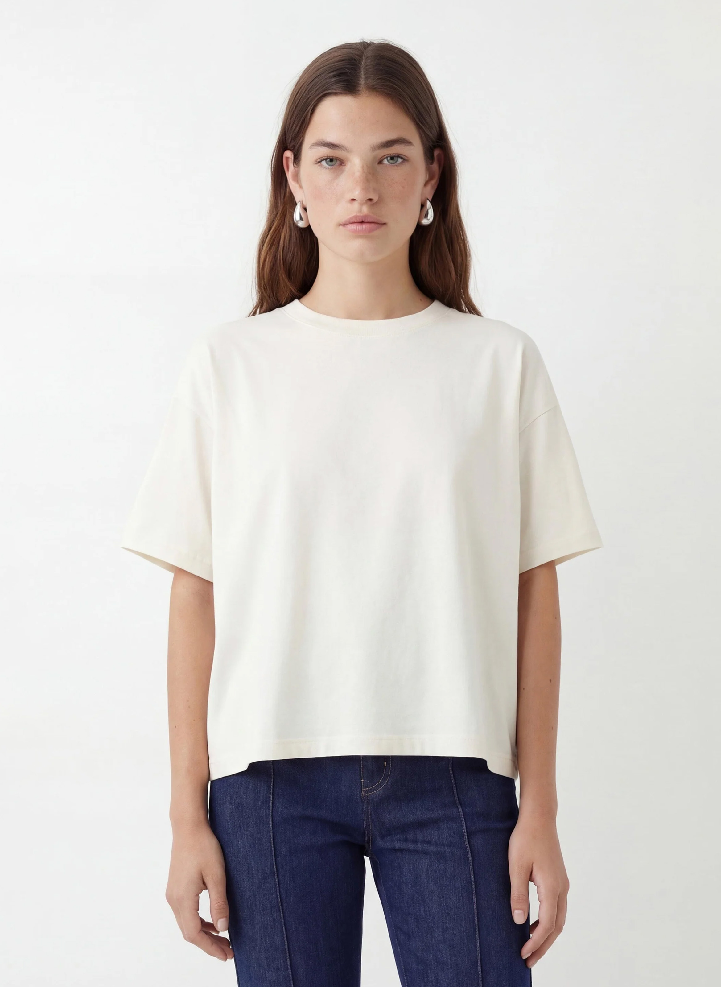 Tee-shirt droit uni à dos boutonné KOOKAI