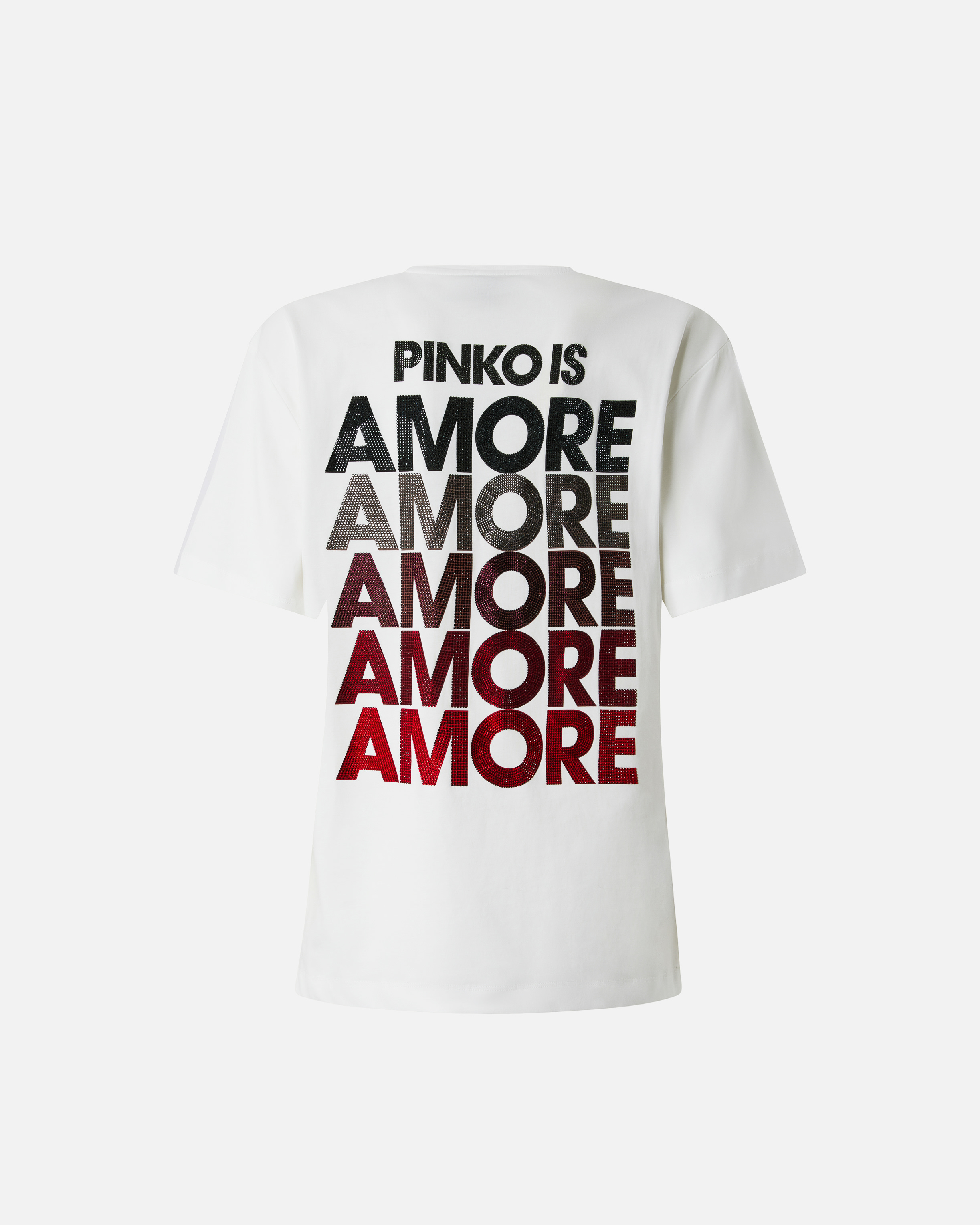 Amore rhinestone t-shirt PINKO Multicolored