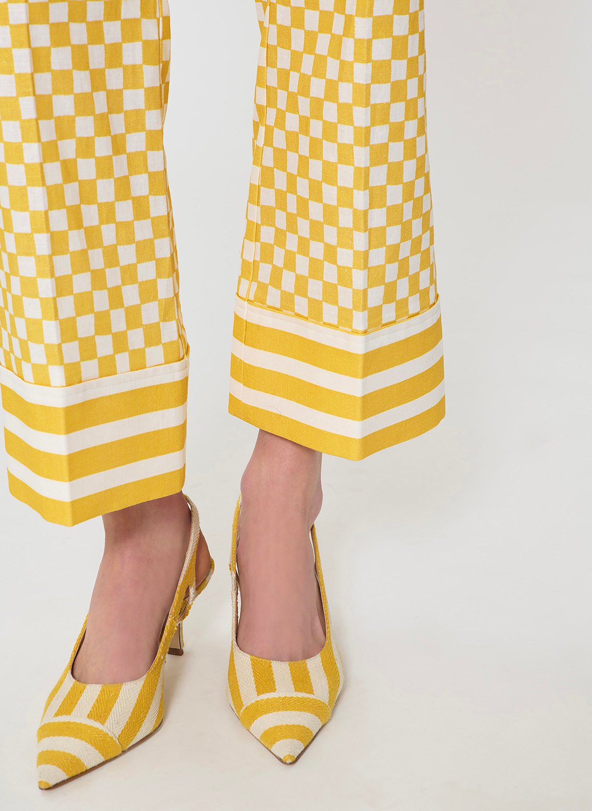 Ausgestellte Leinenhose | Gelb TARA JARMON Damen