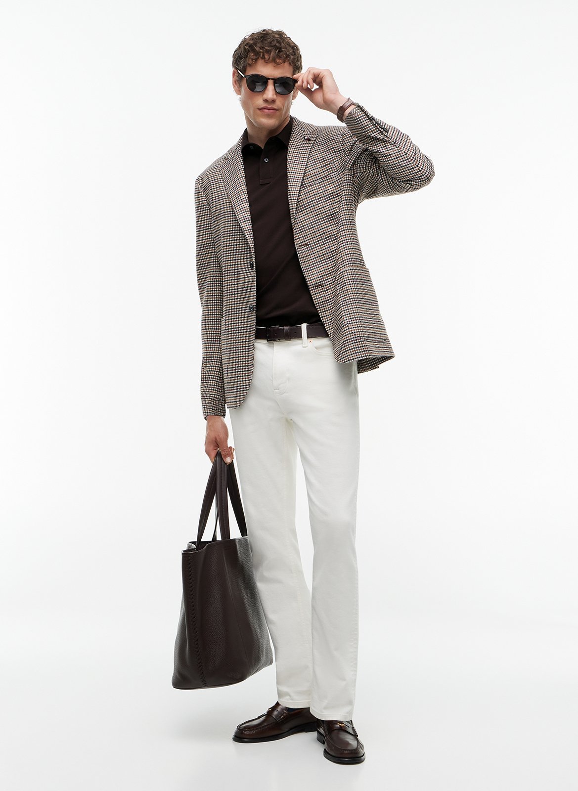 Regular-fit polo - biokatoenblend | Bruin TOMMY HILFIGER Heren