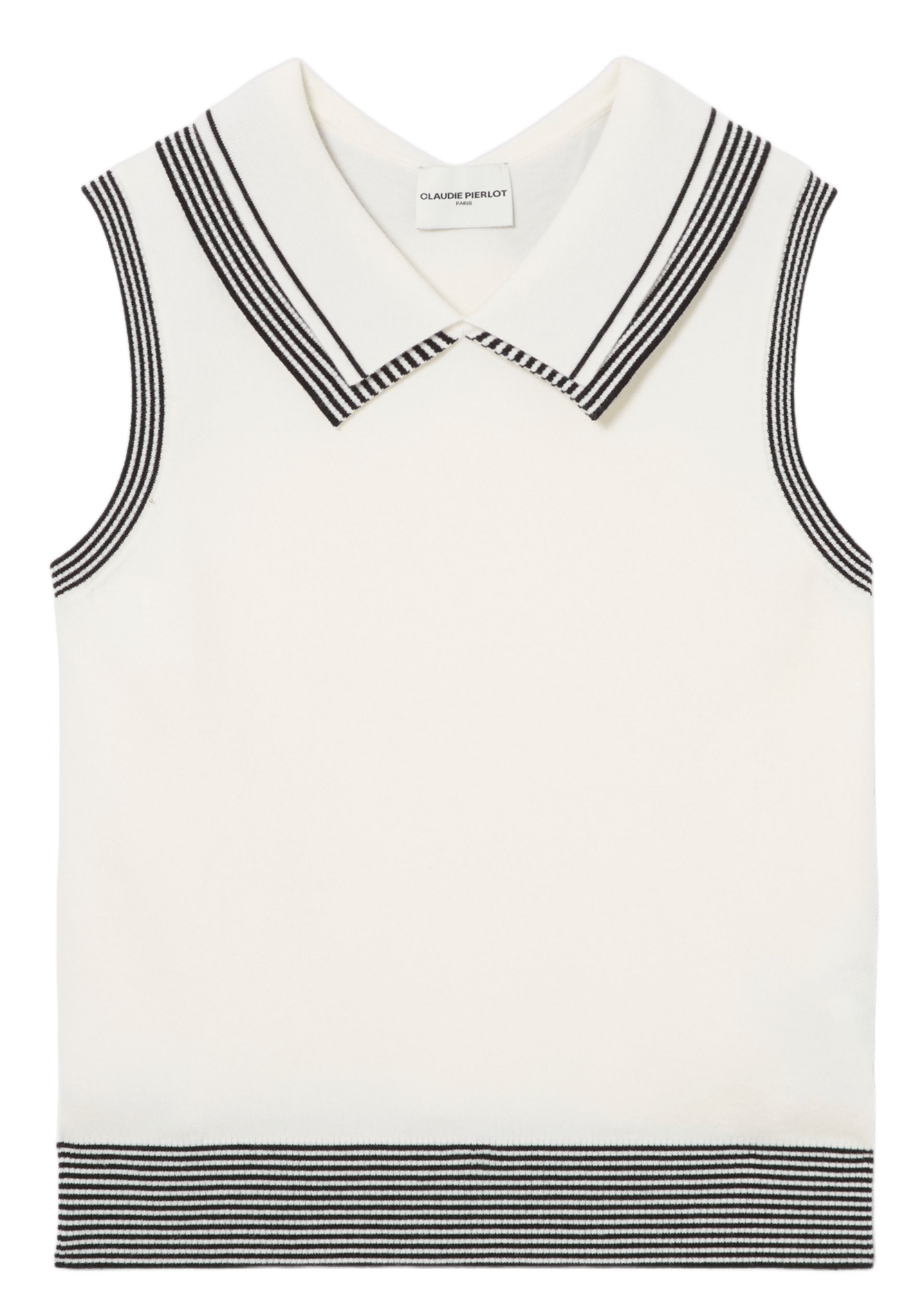 Klassieke top met ronde hals in gemengde wol CLAUDIE PIERLOT Beige