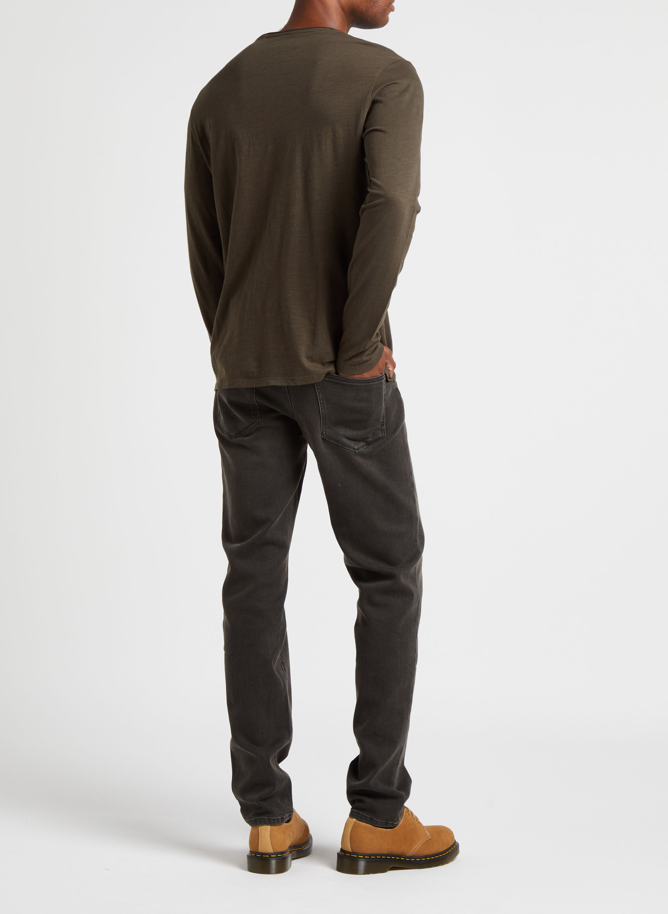 T-shirt met ronde hals van katoen IKKS Kaki