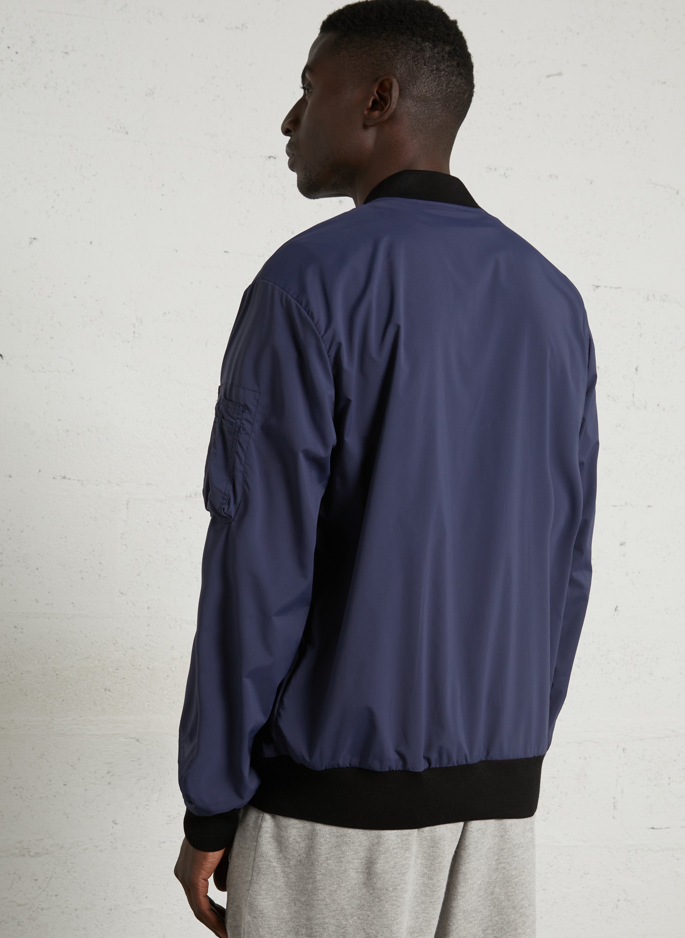 Oversize Teddykragenjacke BOMBERS ORIGINAL Blau