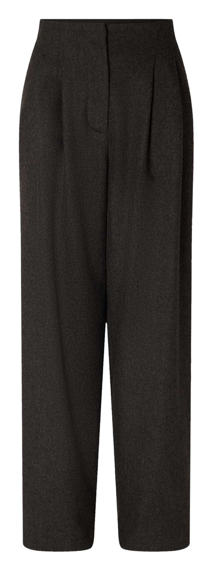 Gerade geschnittene Taillenhose mit Bundfalten | Grau SESSUN Damen