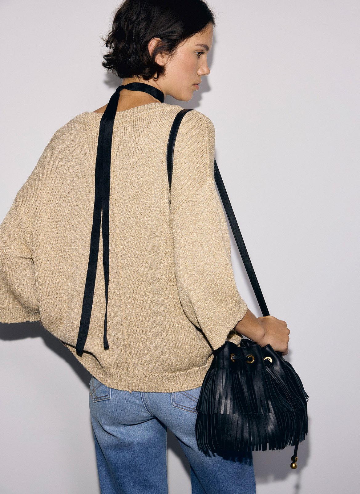 Oversized sweater with 3/4 sleeves GERARD DAREL Golden