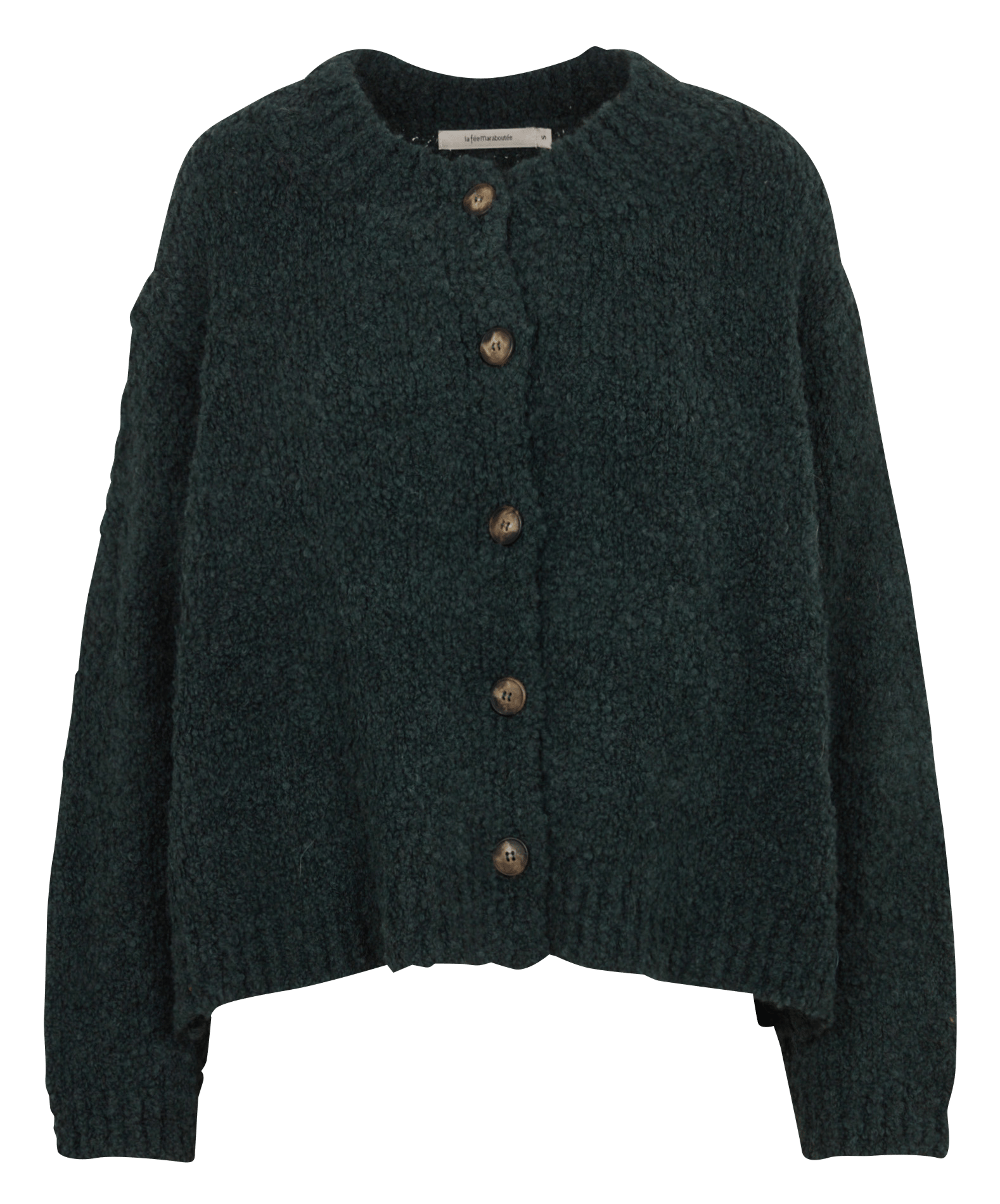 Gilet oversize col rond en maille LA FEE MARABOUTEE