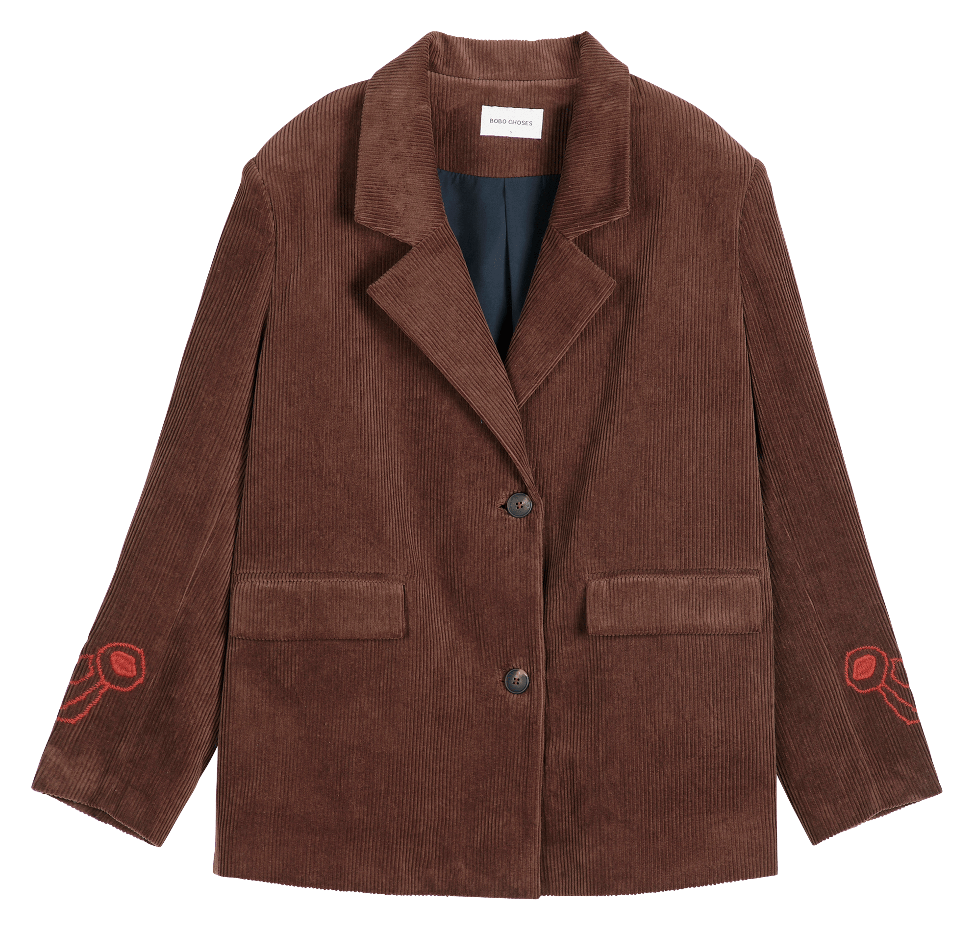 Veste blazer côtelée en coton bio BOBO CHOSES Braun