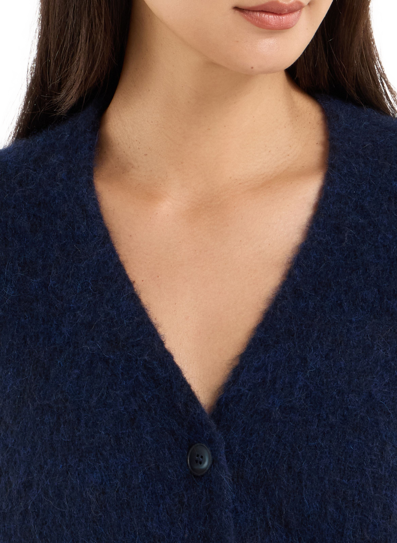 Wool-blend V-neck cardigan SAISON 1865 Blue