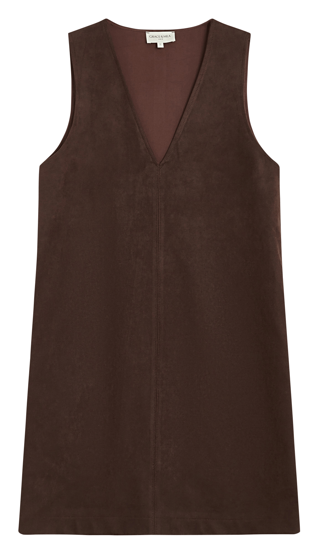 Short loose-fit dress GRACE ET MILA Brown