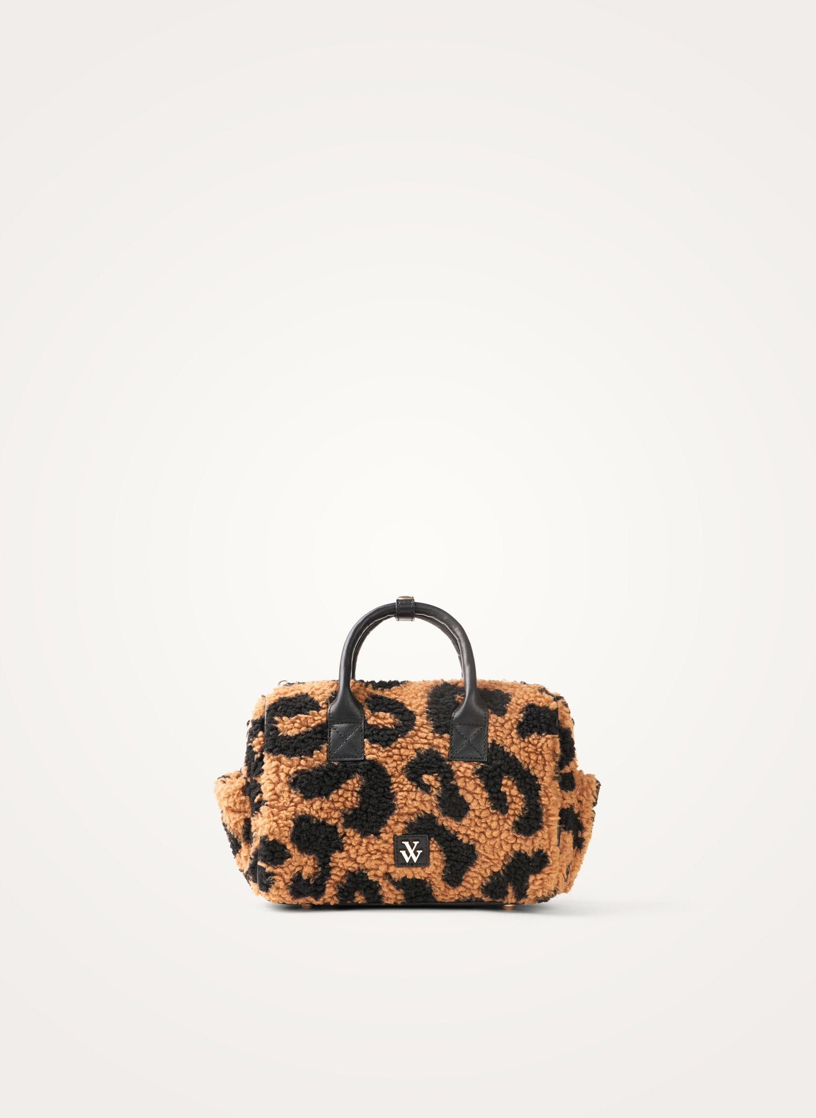 Mini bowling bag with shoulder strap VANESSA WU Brown