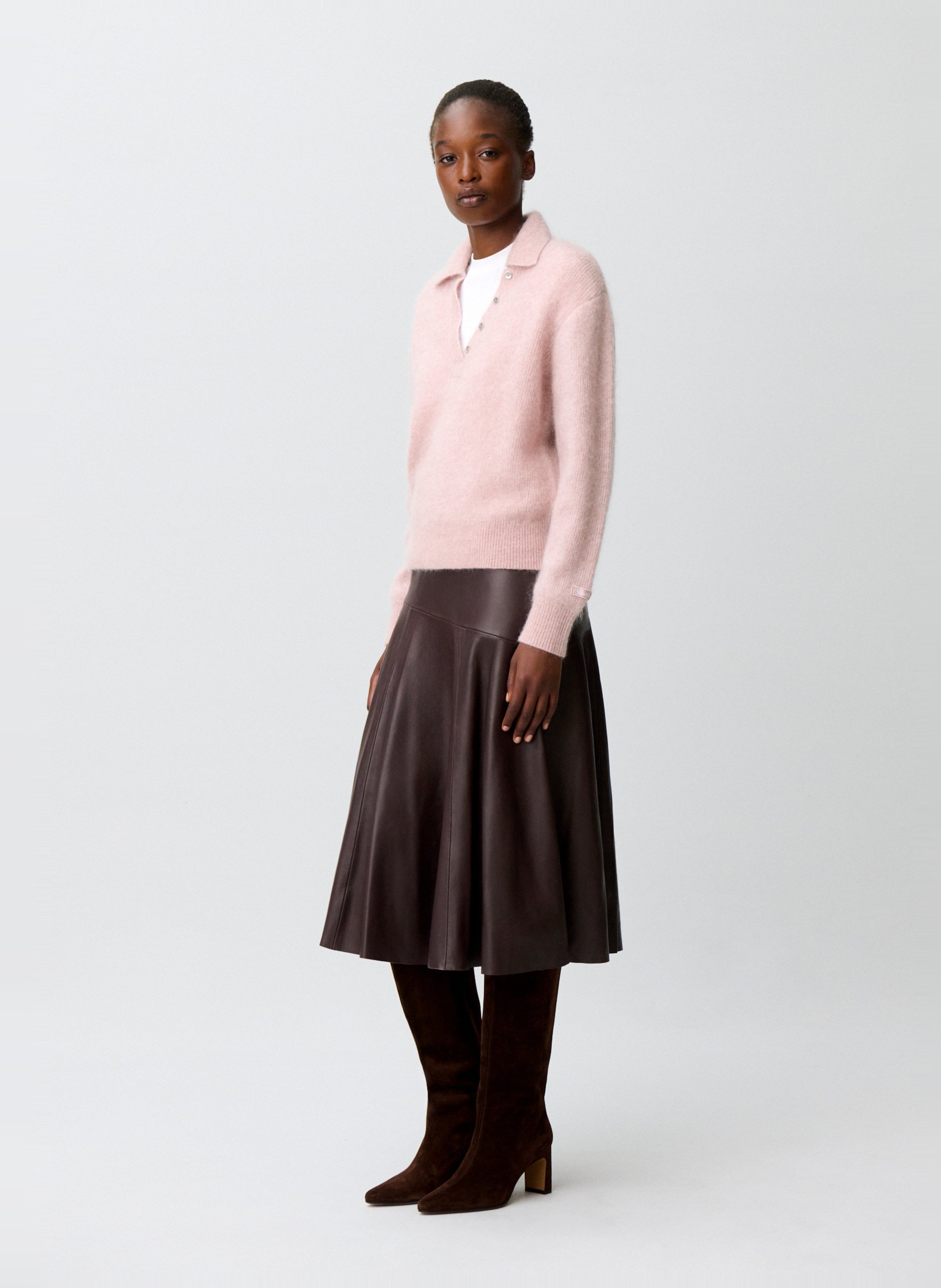 Pull droit en laine mélangée CLAUDIE PIERLOT Rose