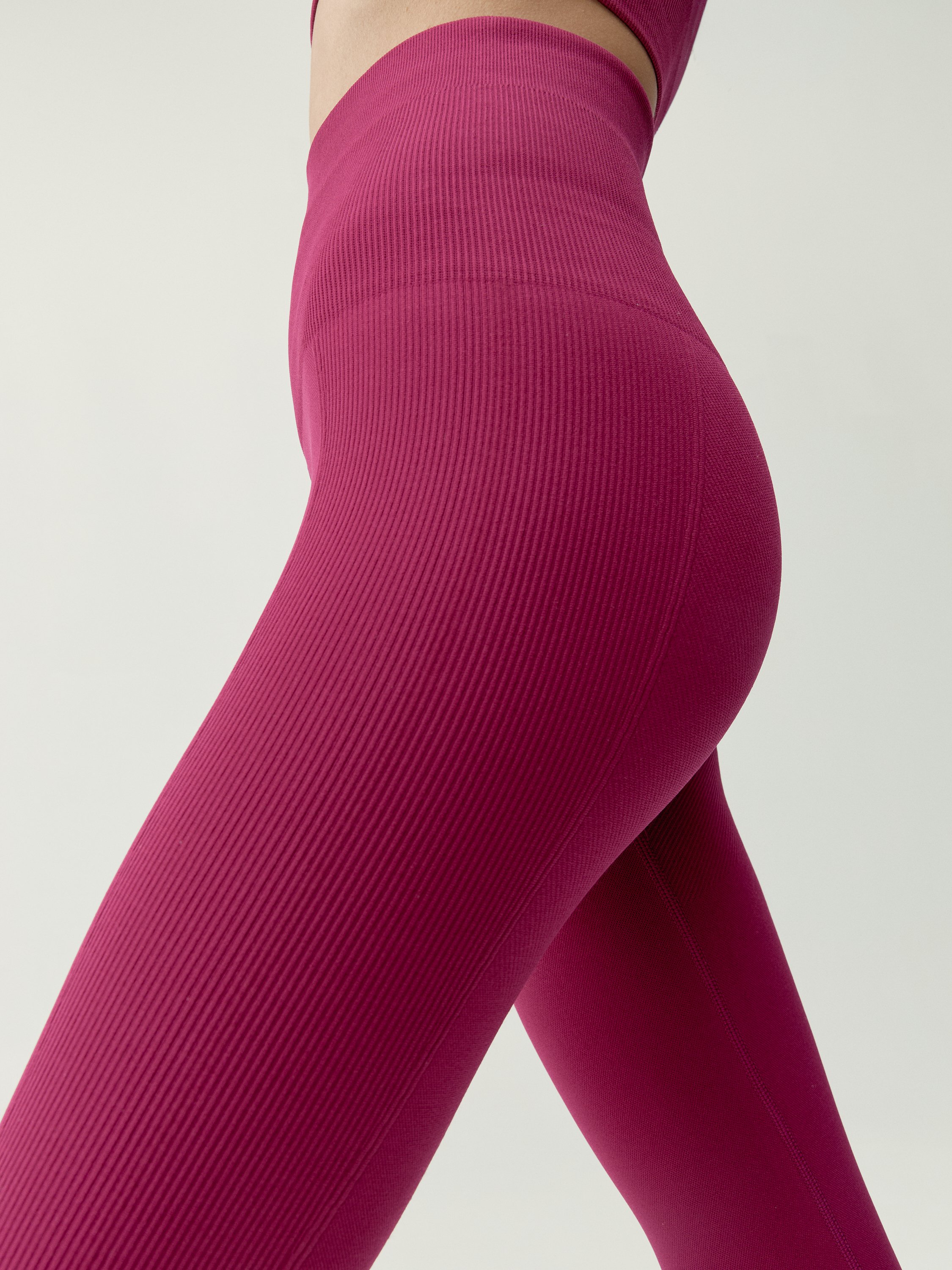 Women's high-waisted sculpting sports leggings BORN Red