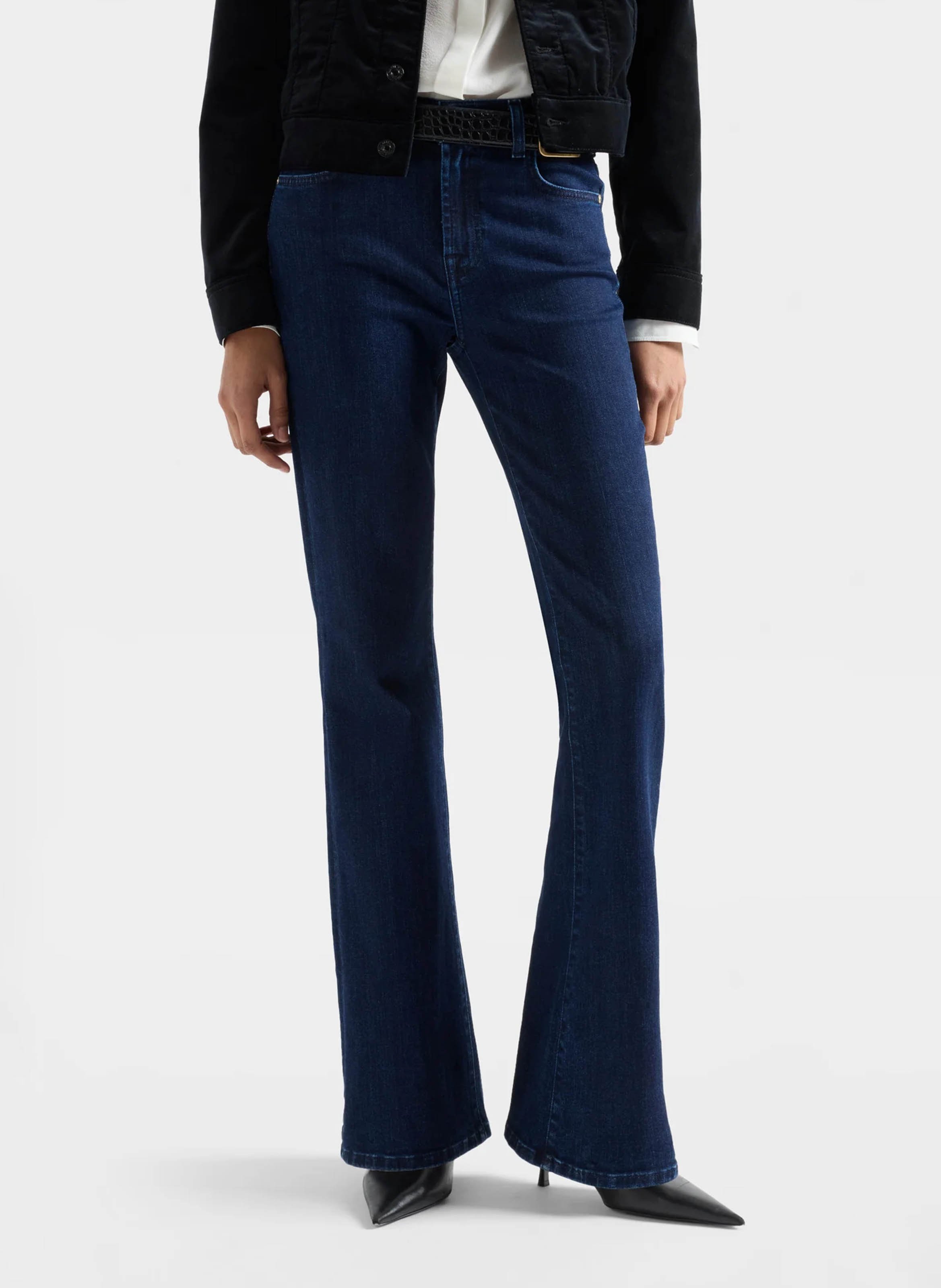 Wijde jeans met brede pijpen, lengte 34 7 FOR ALL MANKIND Blauw