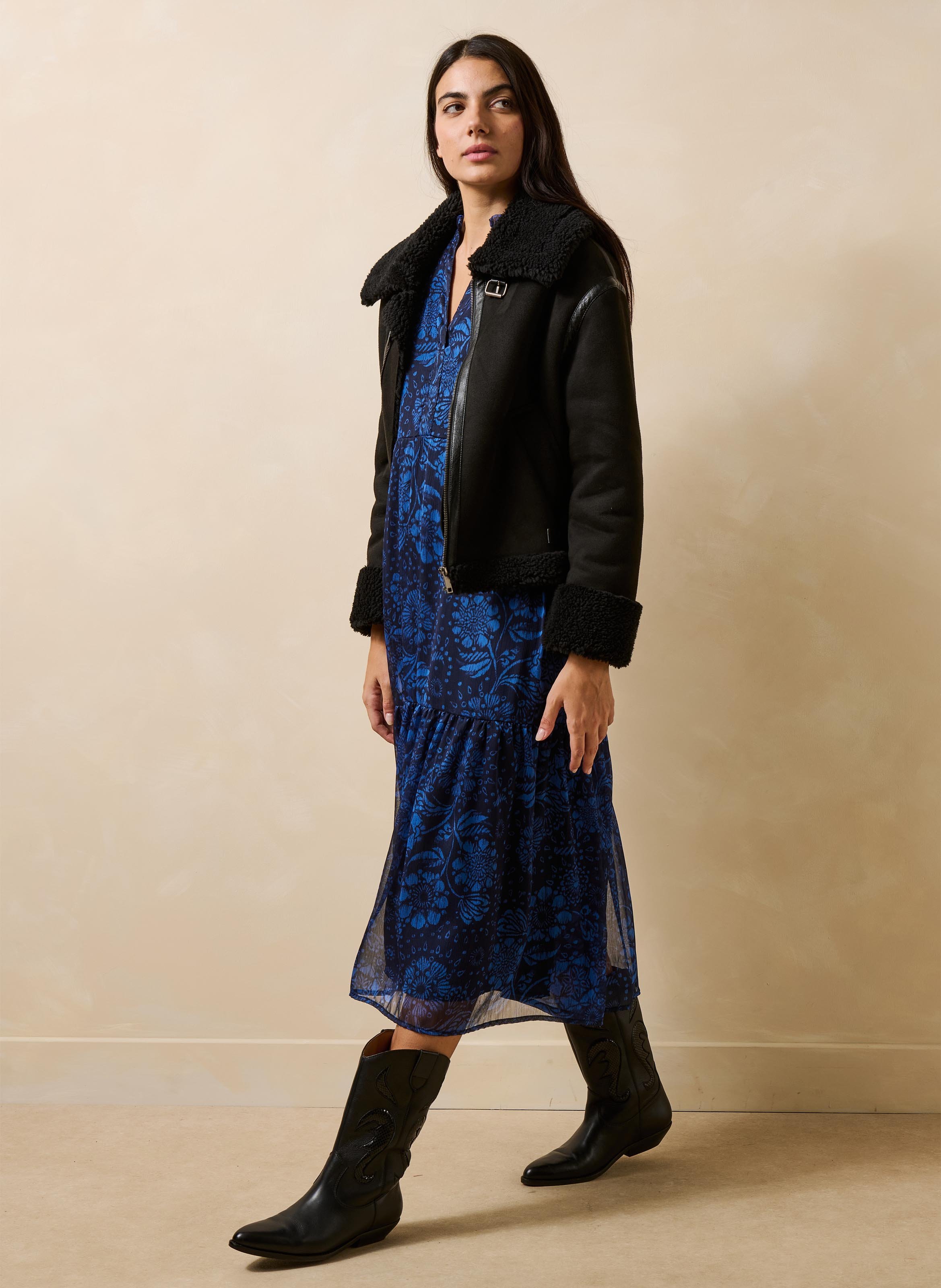 Bottines en cuir LA FEE MARABOUTEE Noir