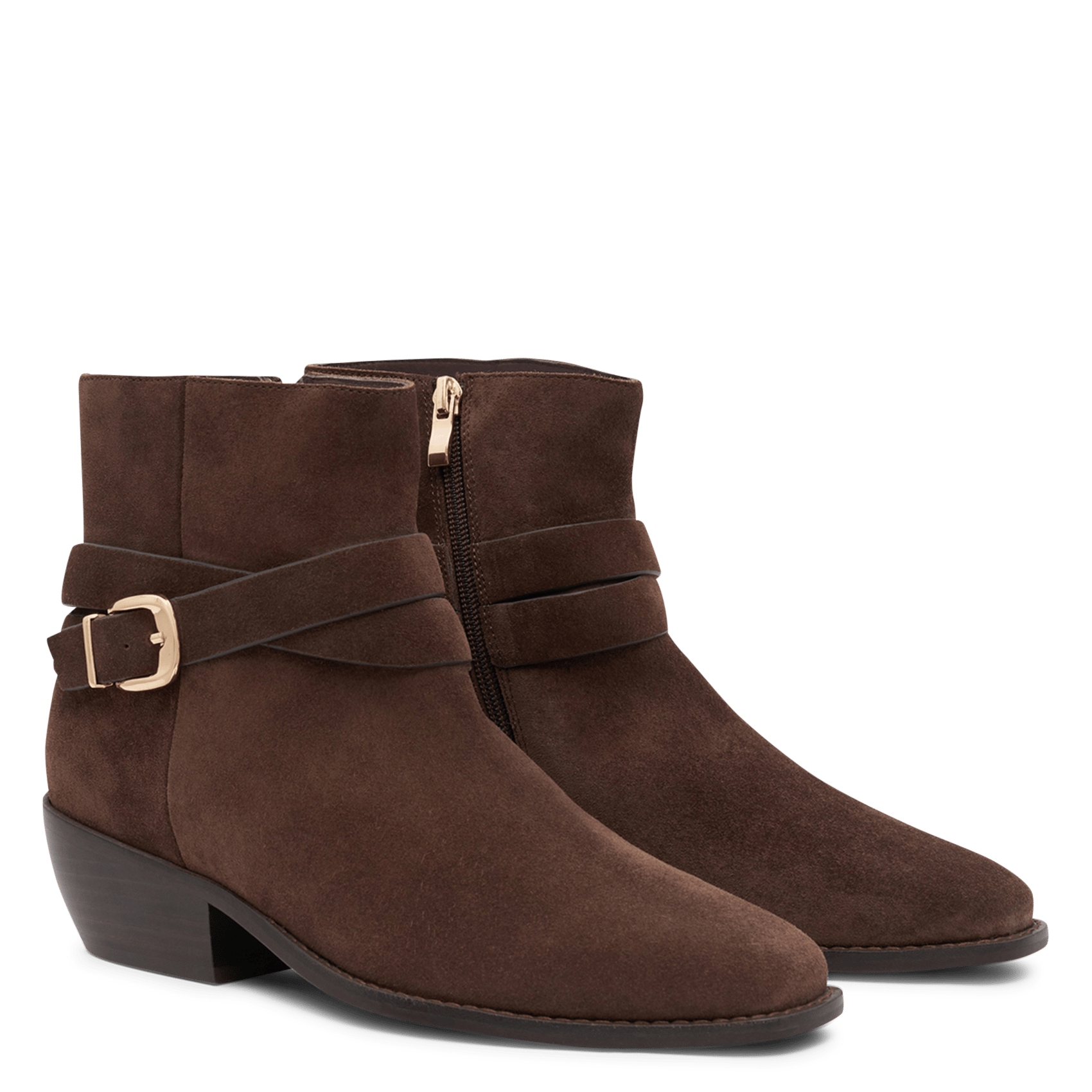 Bottines en cuir velours PABLO Bruin