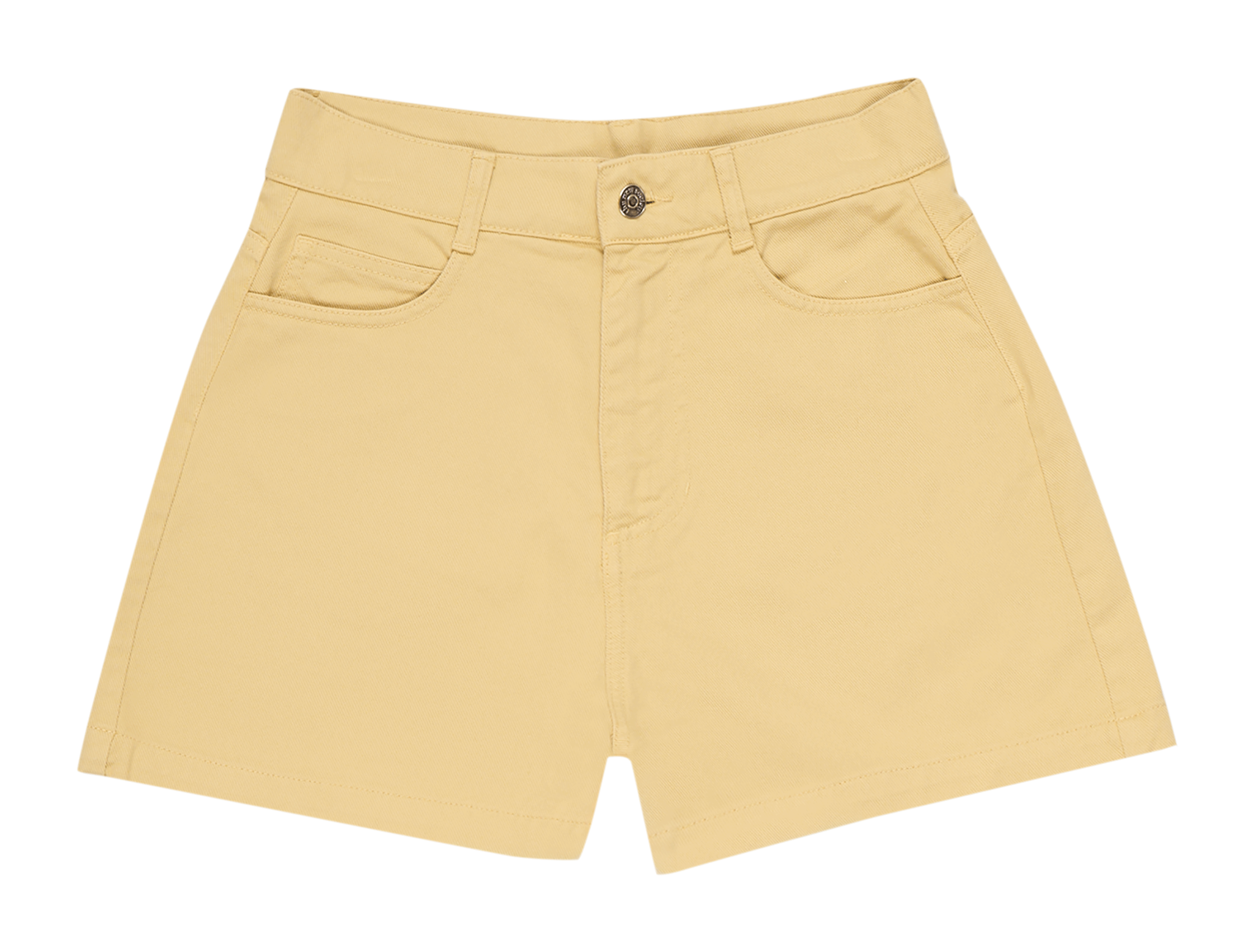 High-waisted cotton shorts THE NEW SOCIETY Yellow