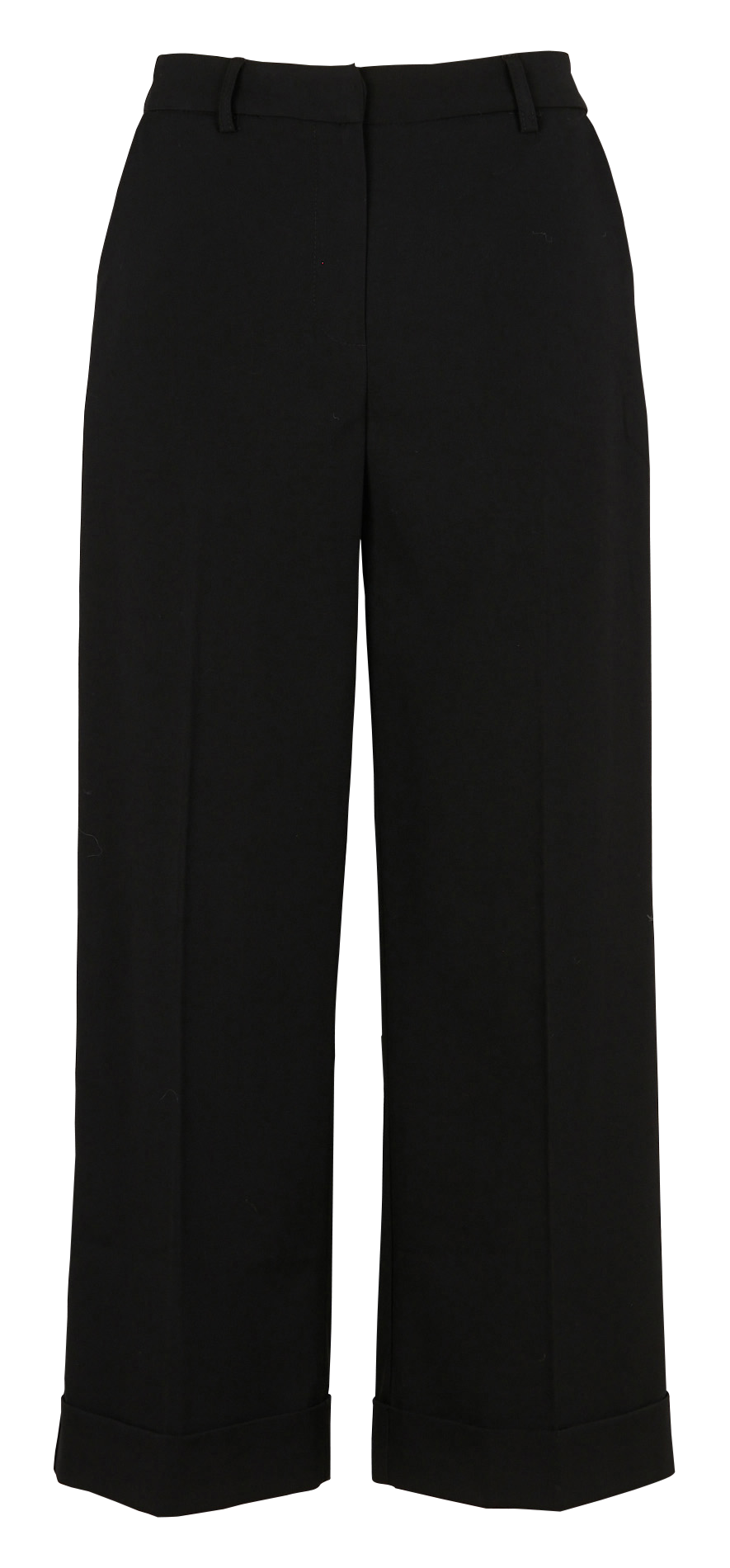 Pantalon large à revers Noir