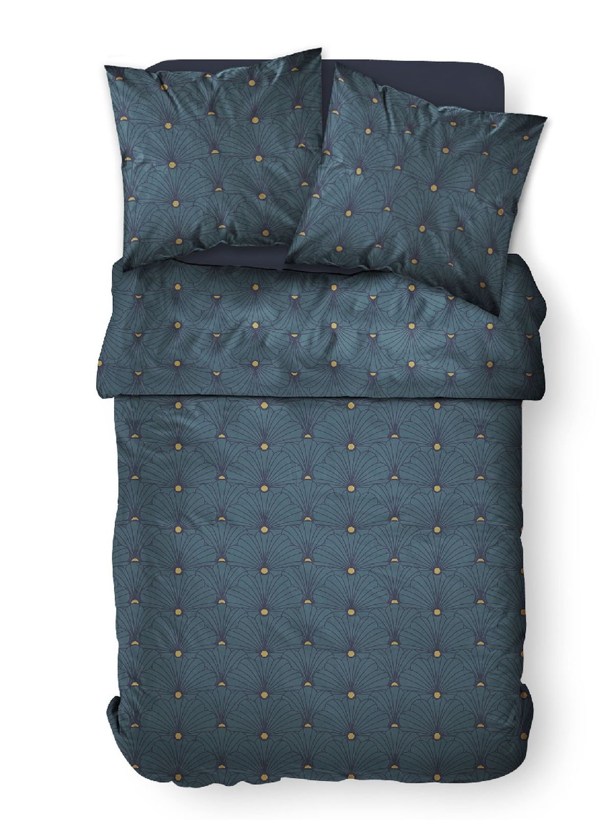 Printed cotton bedding set TODAY LINGE DE MAISON Blue