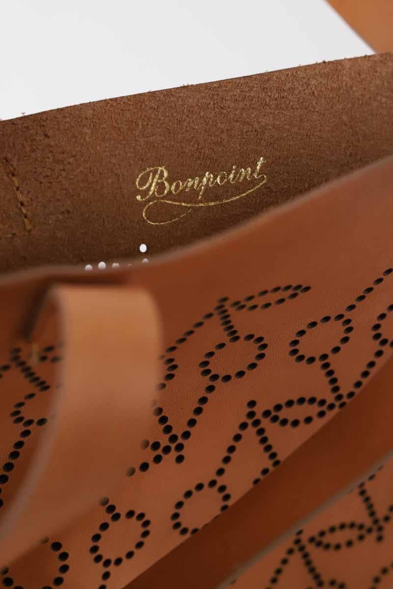 Leather clutch bag BONPOINT - Seconde Main Brown