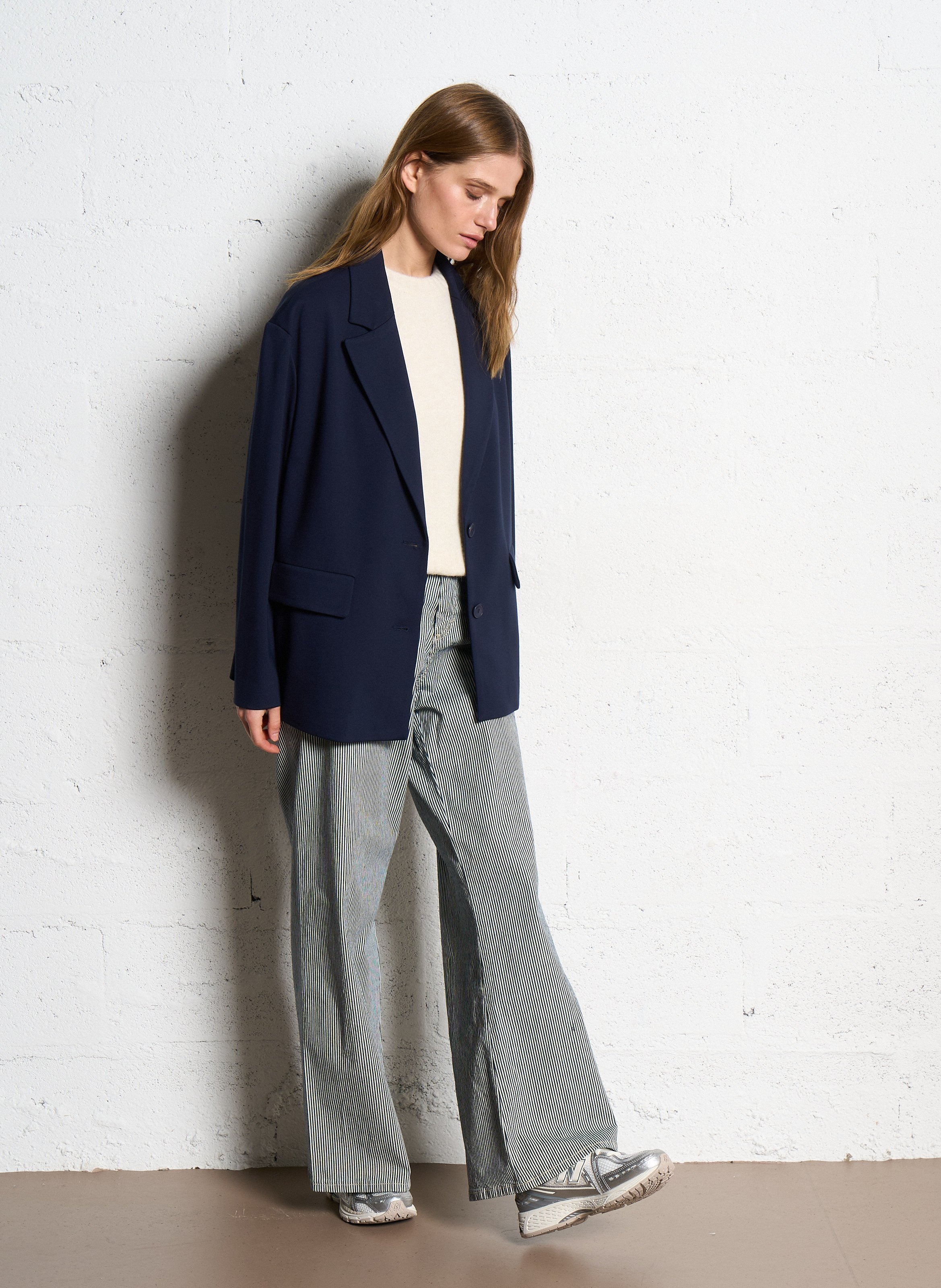 High-waisted striped flare jeans PLEASE Multicolored