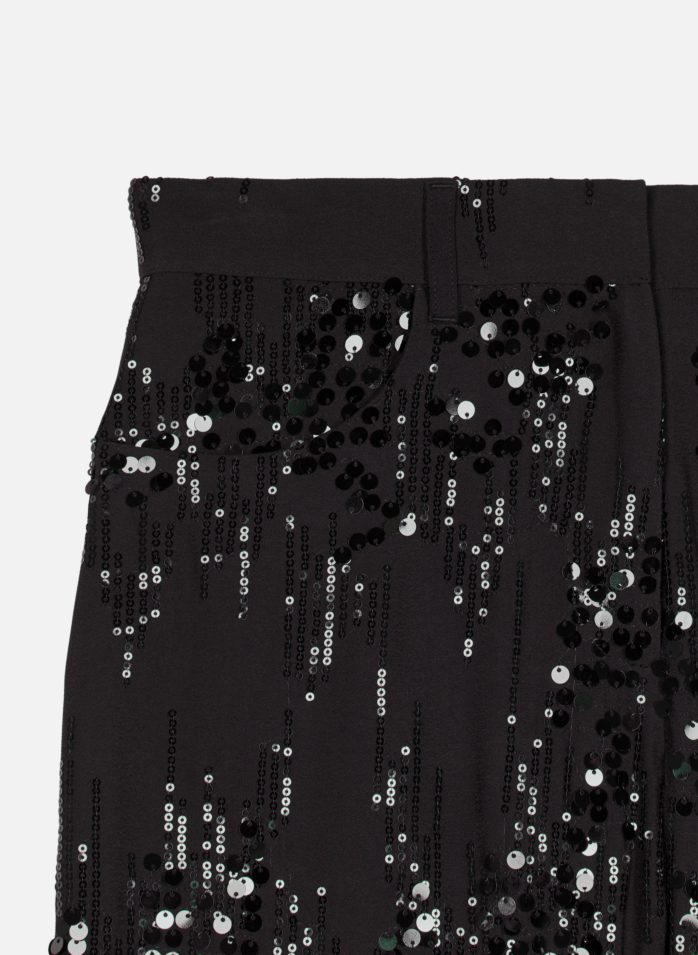 Flare sequin pants THE KOOPLES Black