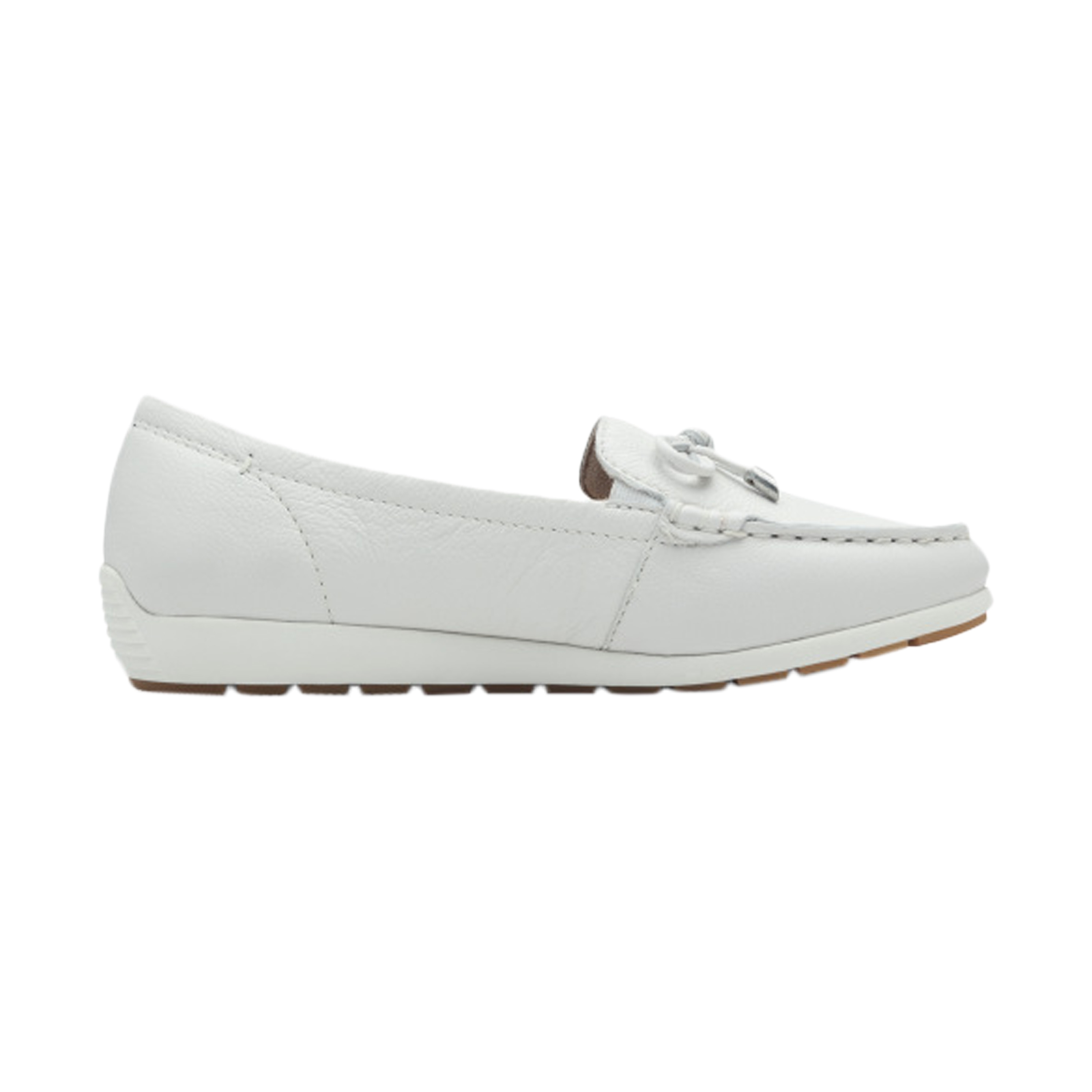 Leather loafers TAMARIS White