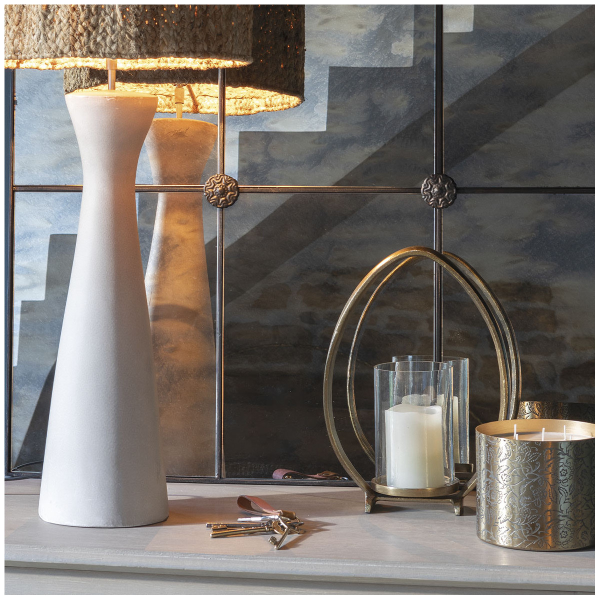 Metal tealight holder BLANC D'IVOIRE Golden