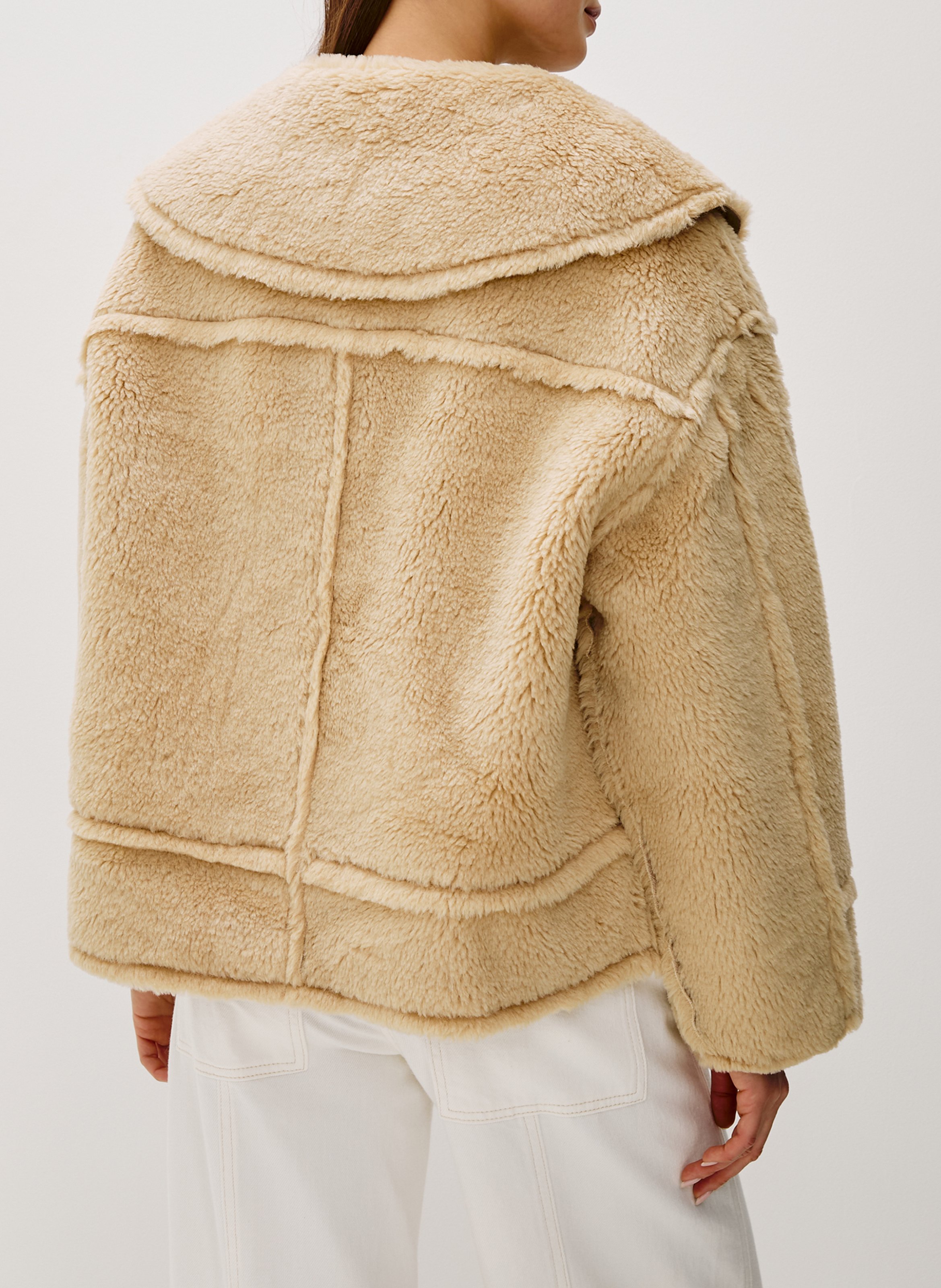 Veste ample en fausse fourrure RAILS Beige